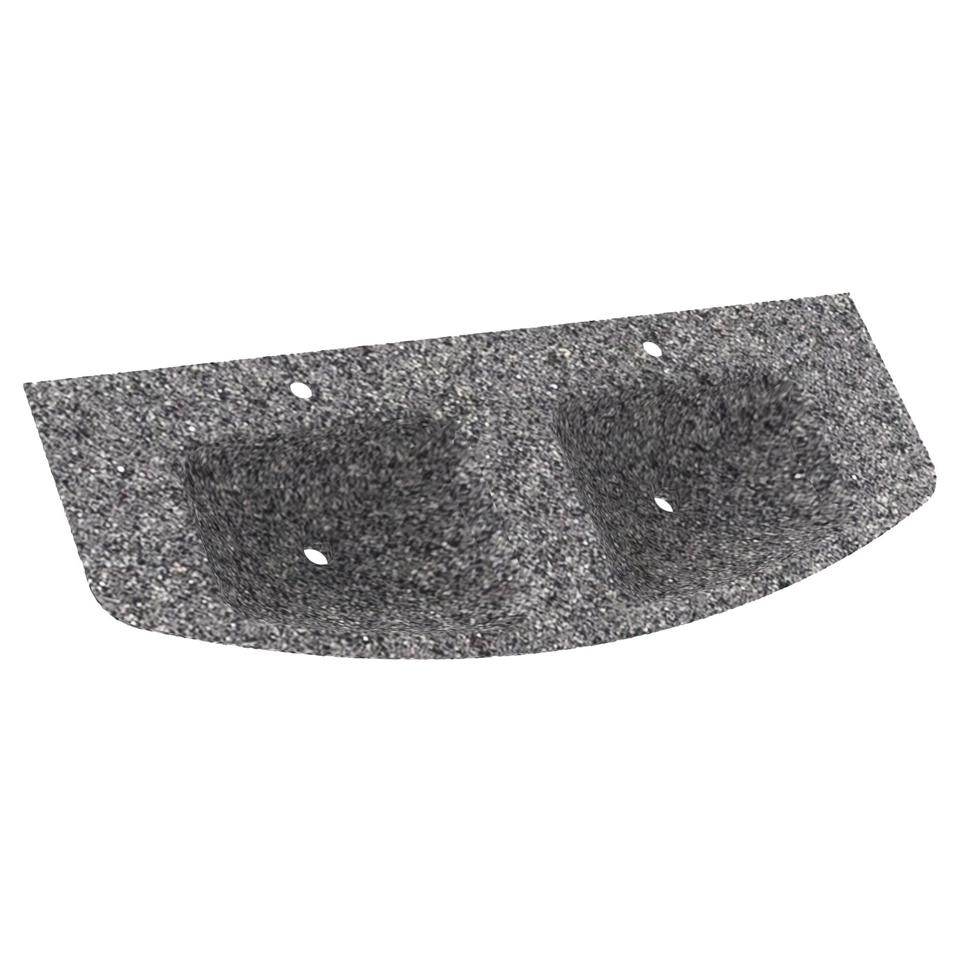 CLASSICO Doppel-Waschtisch Mineralguss grau-metallic, 139 cm CLASSICO Doppel-Waschtisch Mineralguss grau-metallic, 139 cm