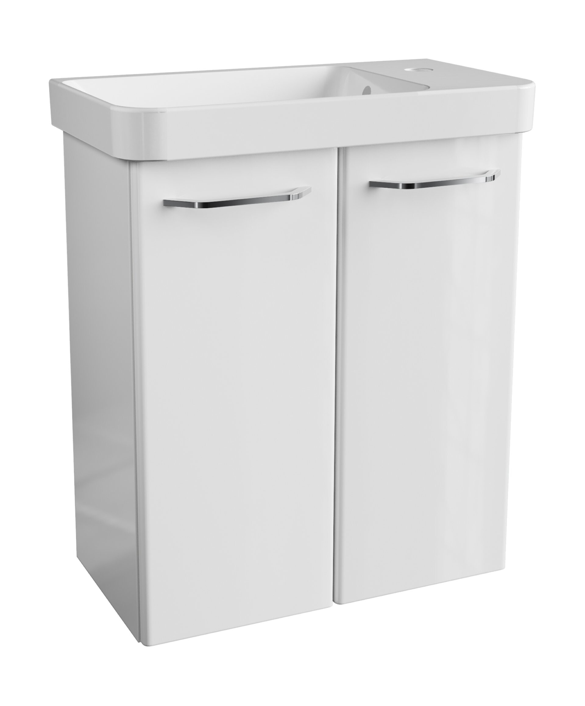 Fackelmann MILANO Gäste-WC Set 55 cm, Weiß, 2-teilig Fackelmann MILANO Gäste-WC Set 55 cm, Weiß, 2-teilig