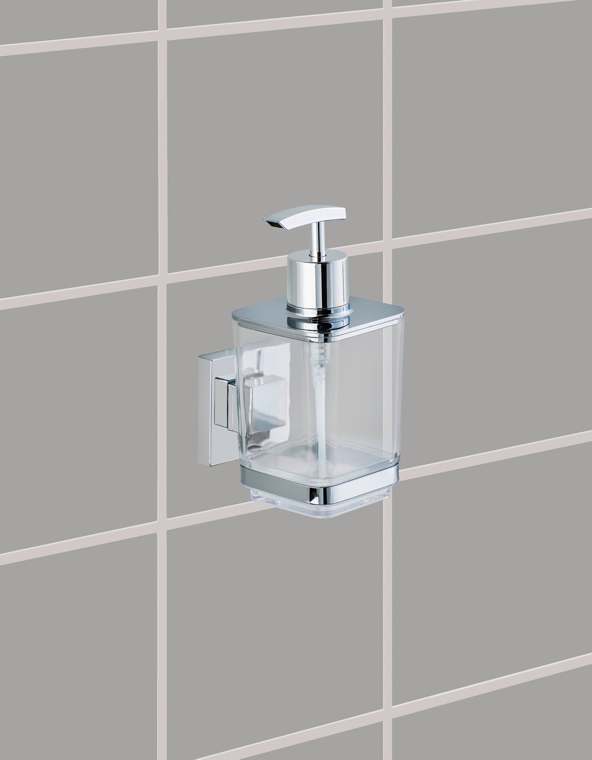 WENKO QUADRO Seifenspender, Edelstahl, Befestigen ohne bohren, Vacuum-Loc® WENKO QUADRO Seifenspender, Edelstahl, Befestigen ohne bohren, Vacuum-Loc®