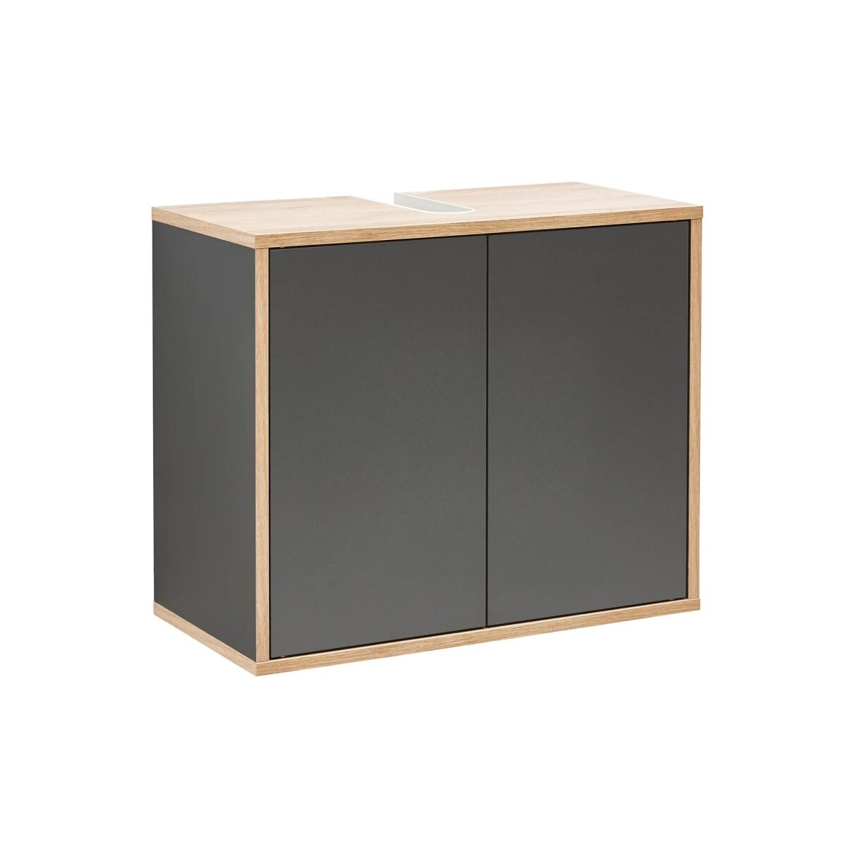 Fackelmann FINN Waschbeckenunterschrank 60 cm, Braun hell/Anthrazit Fackelmann FINN Waschbeckenunterschrank 60 cm, Braun hell/Anthrazit