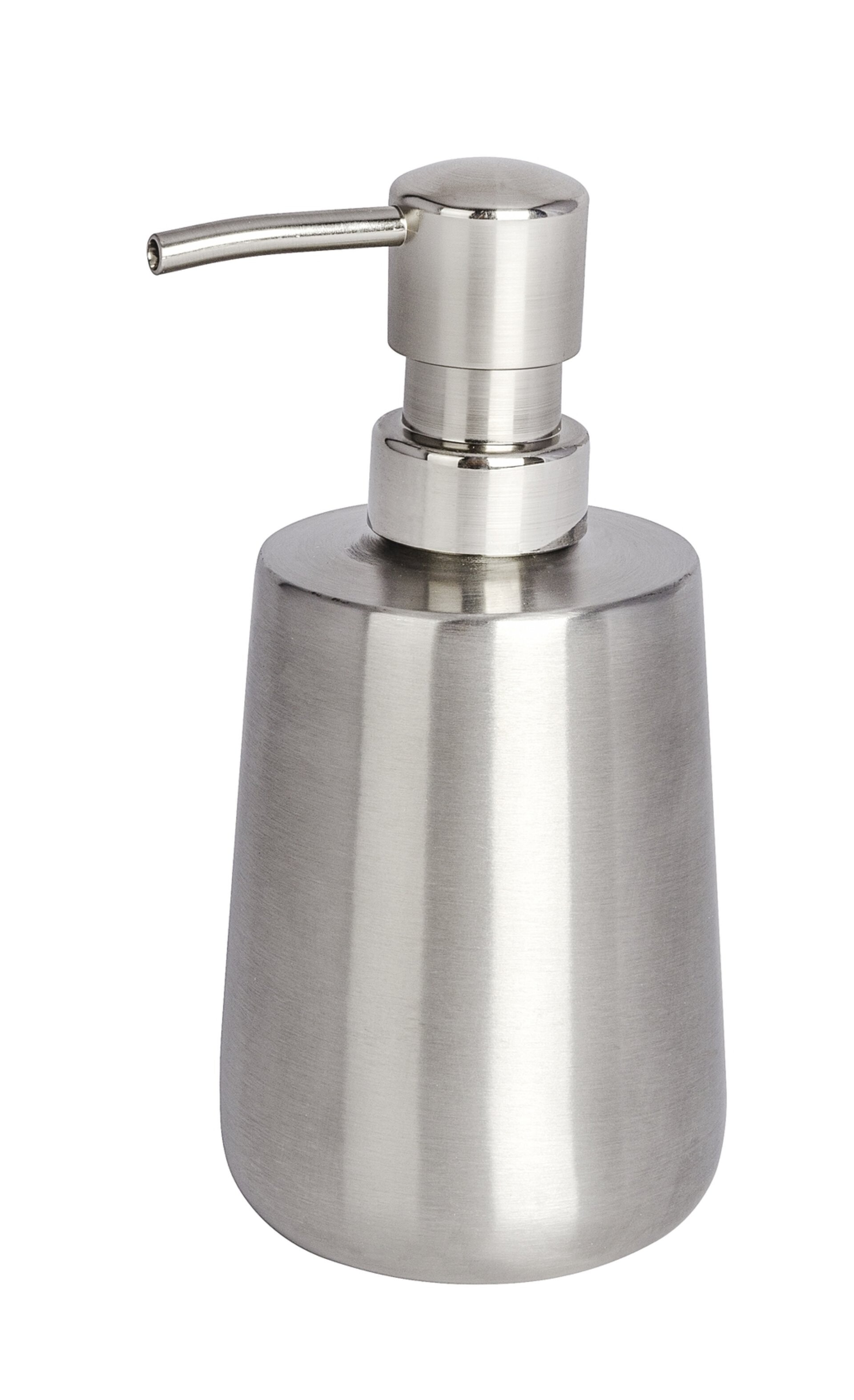 WENKO SOLID Seifenspender 245 ml, Silber, Edelstahl rostfrei