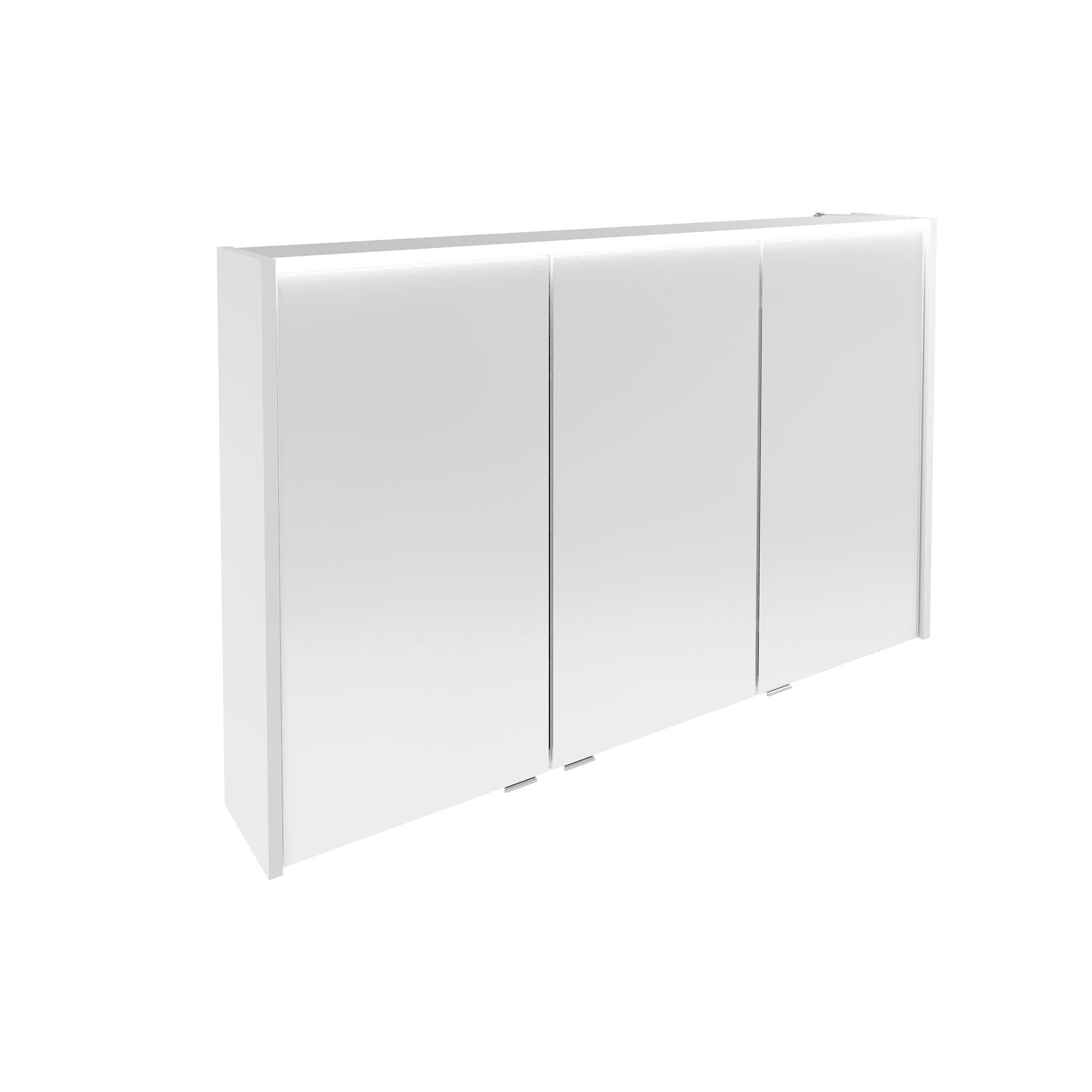 Fackelmann VERONA LED Spiegelschrank 110 cm, Weiß Glanz Fackelmann VERONA LED Spiegelschrank 110 cm, Weiß Glanz