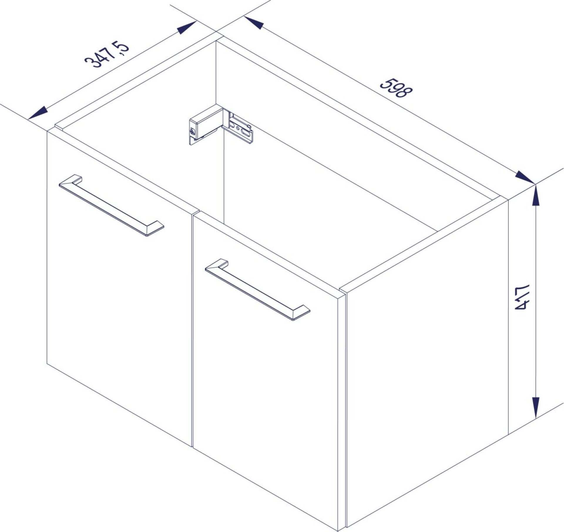 Fackelmann LIMA Waschtischunterschrank 60 cm, Weiß/Braun Fackelmann LIMA Waschtischunterschrank 60 cm, Weiß/Braun
