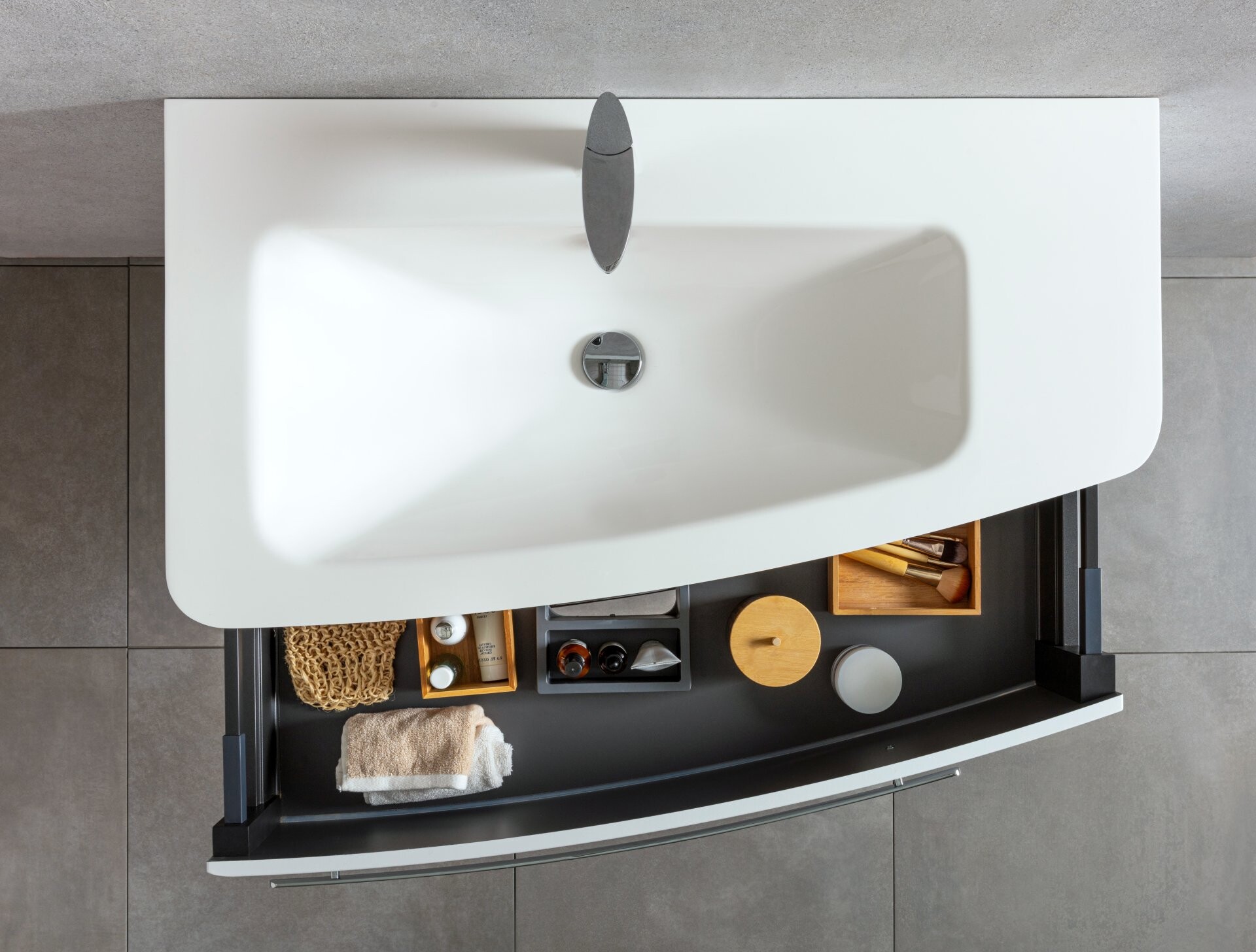 Lanzet CLASSICO Waschtischunterschrank 100 cm Anthrazit, rechts Lanzet CLASSICO Waschtischunterschrank 100 cm Anthrazit, rechts