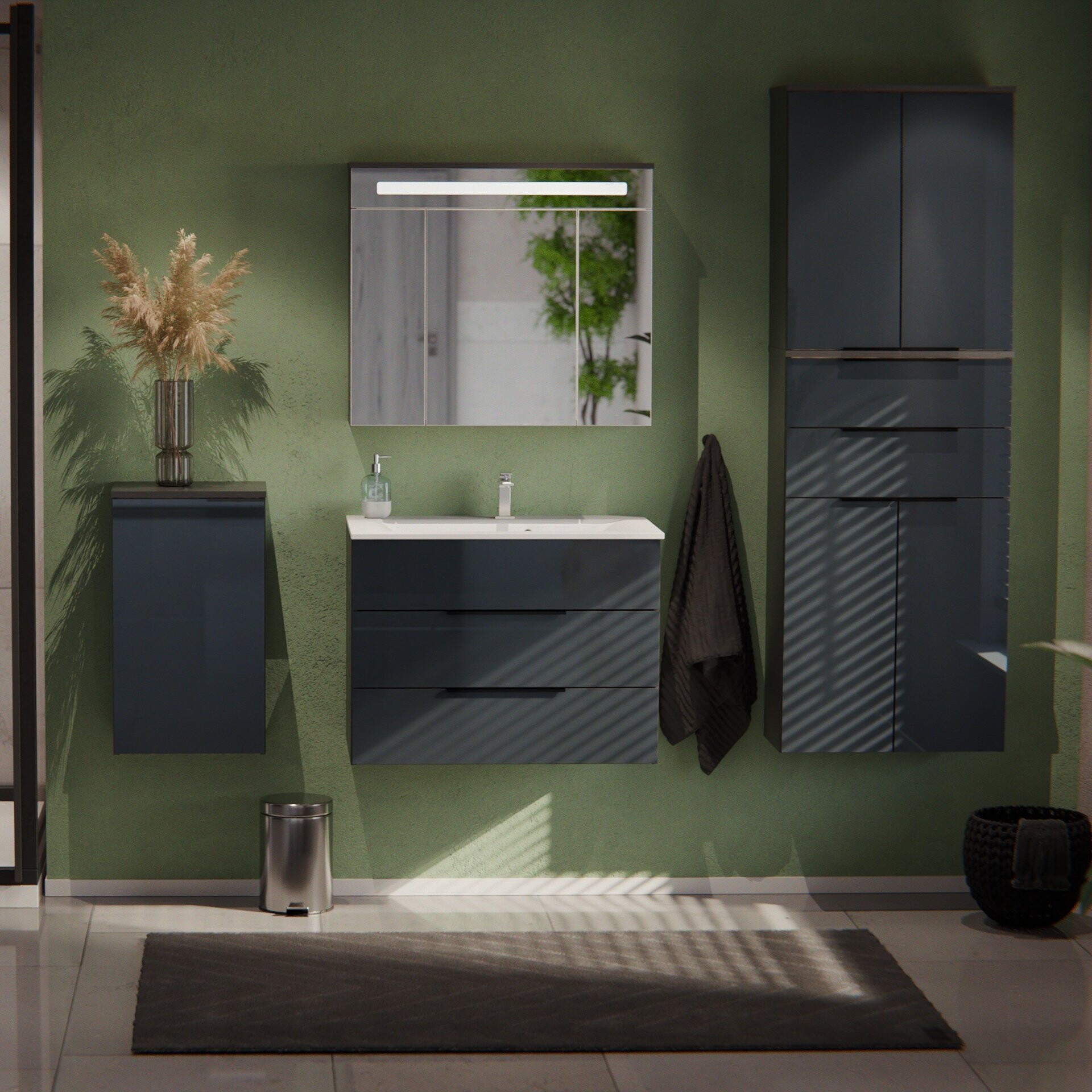 FACKELMANN Griffleiste 30,5 cm breit, Anthrazit