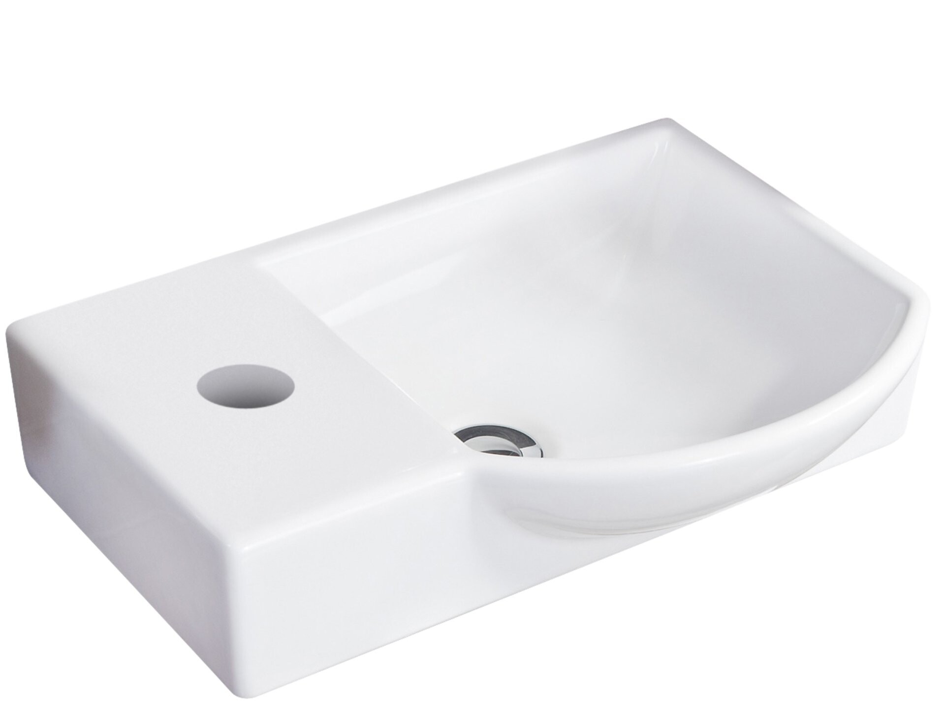 Fackelmann SBC LUXOR Gäste WC Set 2-teilig 45 cm, Braun hell, rechts, Keramik Hahnloch links Fackelmann SBC LUXOR Gäste WC Set 2-teilig 45 cm, Braun hell, rechts, Keramik Hahnloch links