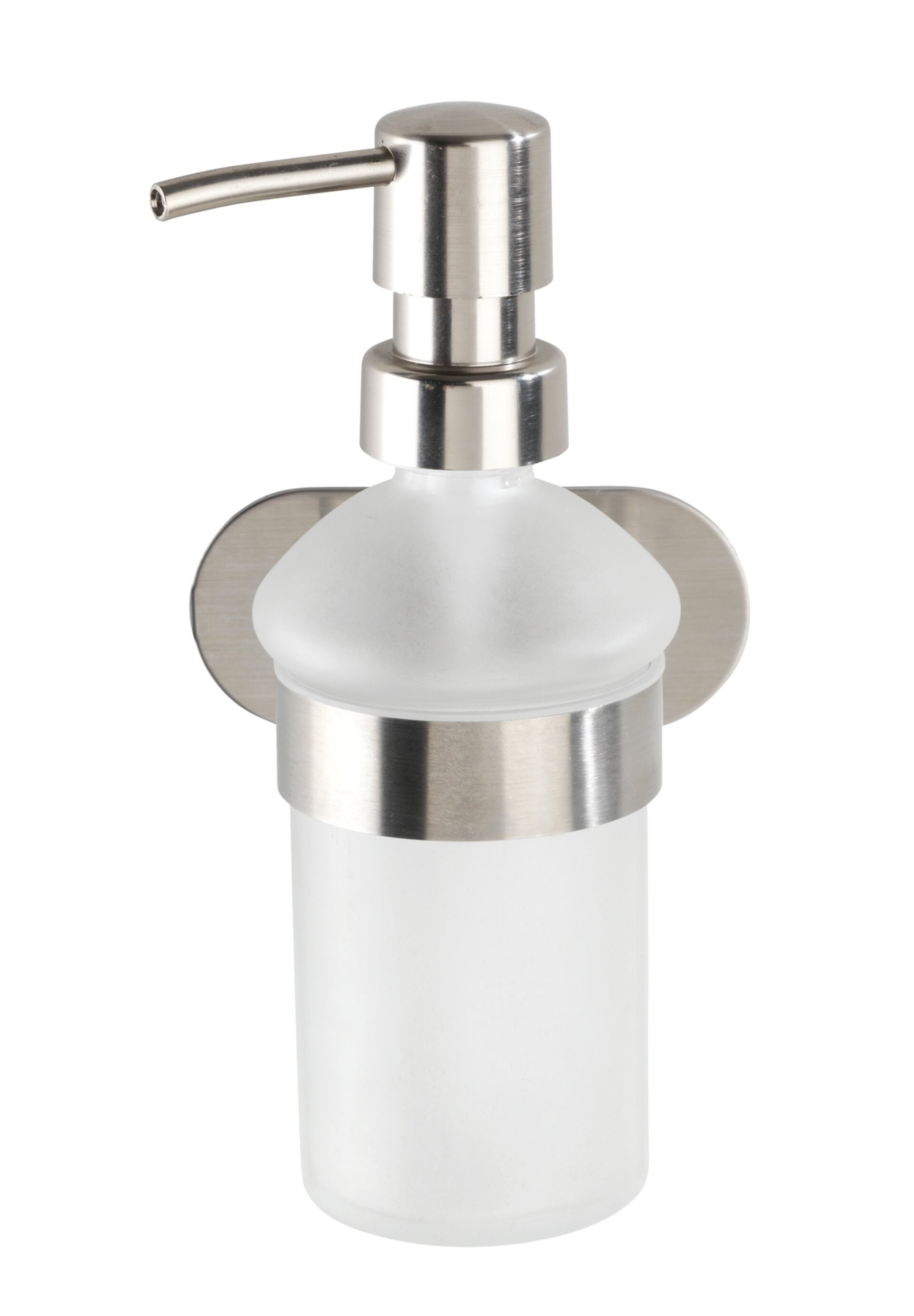 WENKO OREA Seifenspender 200 ml, Silber matt, Edelstahl rostfrei, Turbo Loc