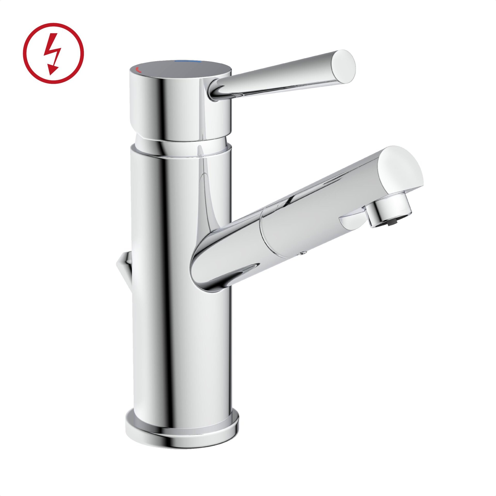 SCHÜTTE CORNWALL Waschtischarmatur, Chrom, Niederdruck