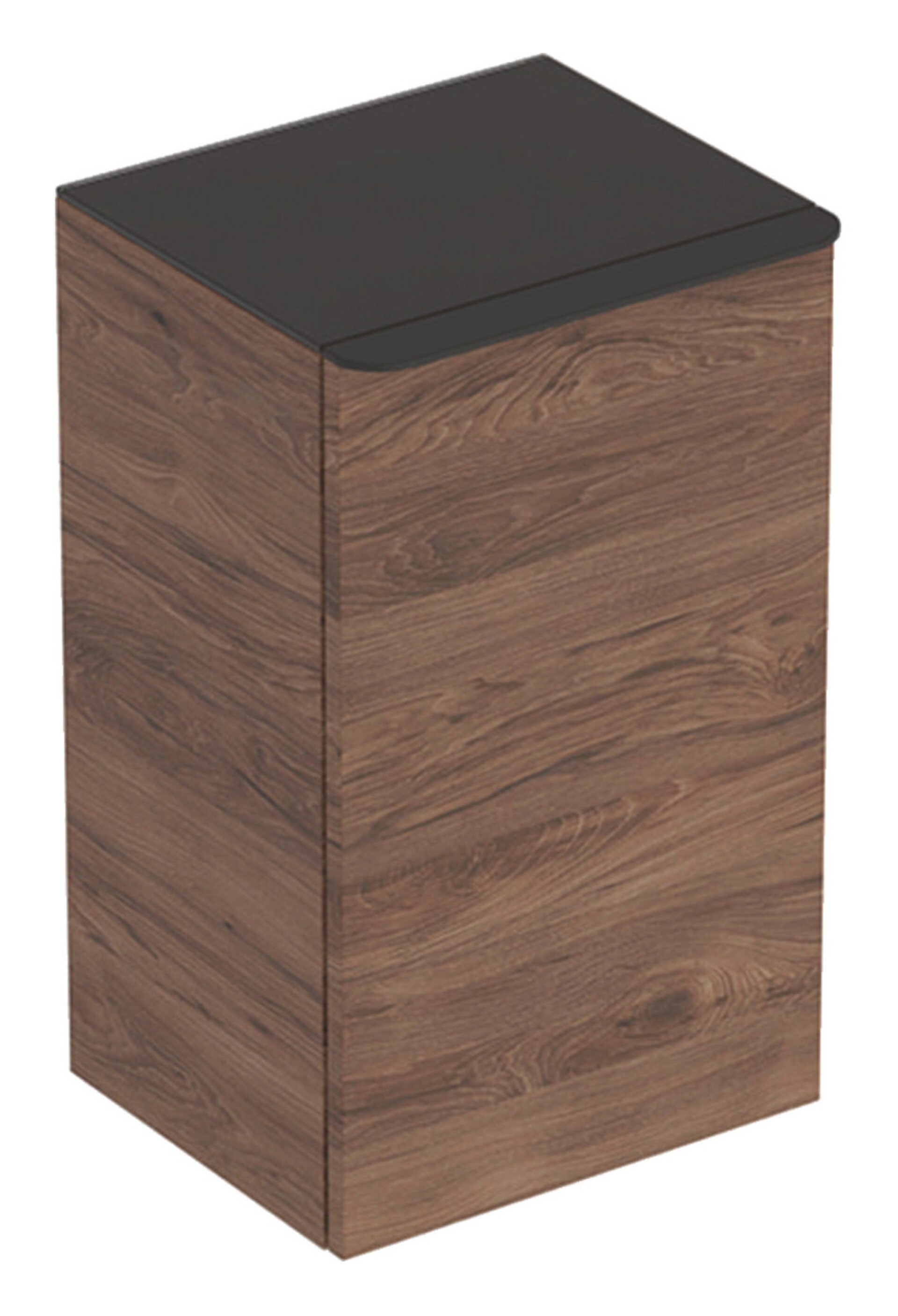 GEBERIT SMYLE SQUARE Seitenschrank 36 cm breit, Braun dunkel, Türanschlag rechts