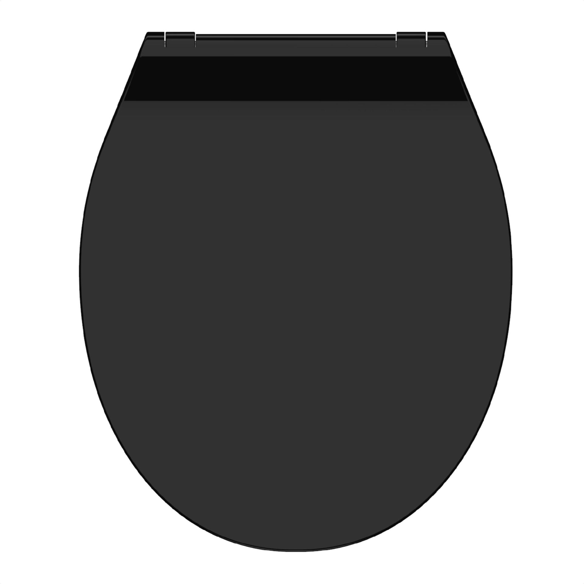 SCHÜTTE SLIM BLACK WC-Sitz, Kunststoff, mit Absenkautomatik und Schnellverschluss