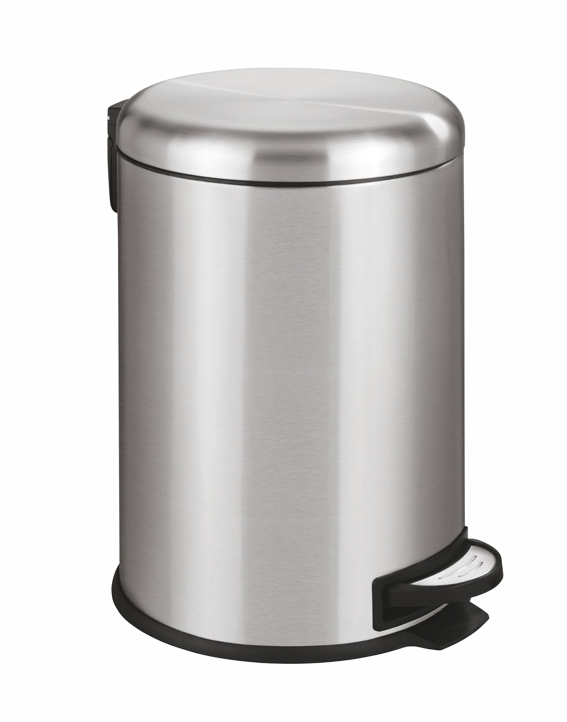 WENKO LEMAN Mülleimer 20 Liter, Silber, Easy Close, Edelstahl WENKO LEMAN Mülleimer 20 Liter, Silber, Easy Close, Edelstahl
