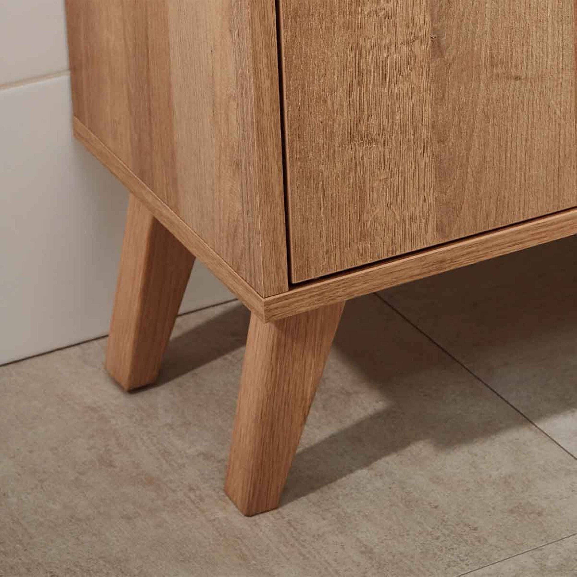 Fackelmann FINN 4-er Set Holzfüße, Braun hell, Eiche massiv Fackelmann FINN 4-er Set Holzfüße, Braun hell, Eiche massiv