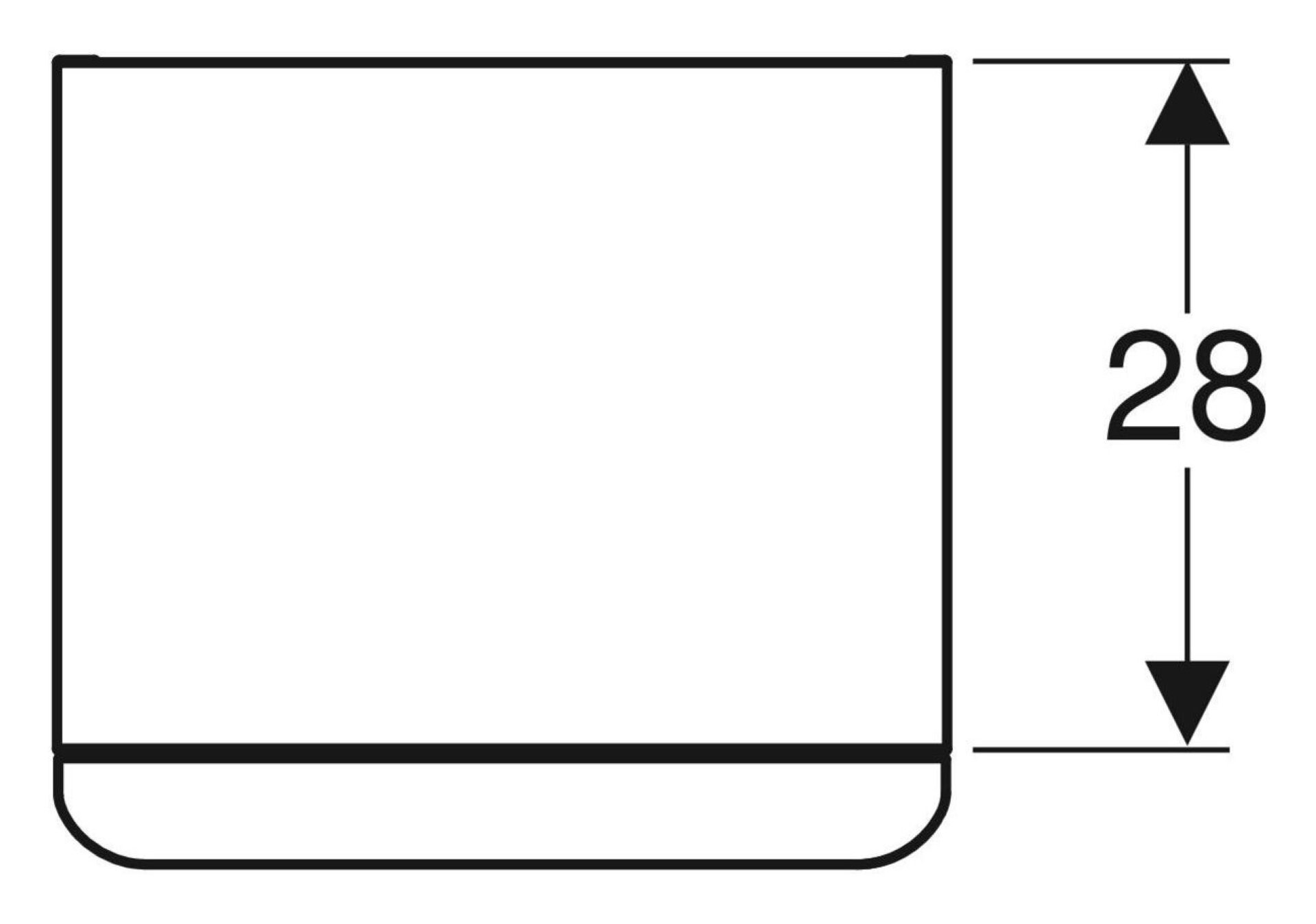 GEBERIT SMYLE SQUARE Seitenschrank 36 cm breit, Weiß, Türanschlag rechts