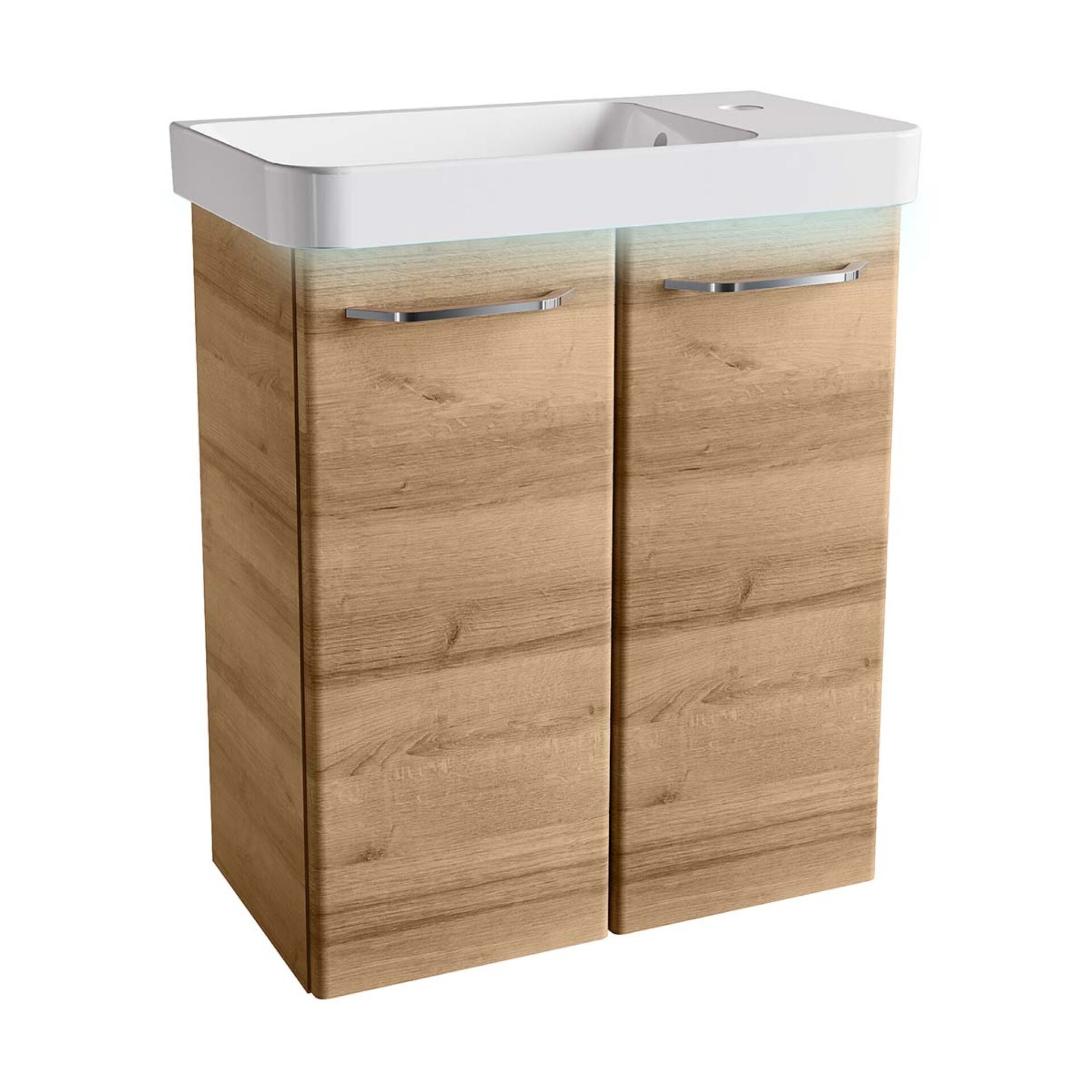 Fackelmann MILANO Gäste-WC Set 3-teilig, 55 cm breit, Braun hell, Keramik Fackelmann MILANO Gäste-WC Set 3-teilig, 55 cm breit, Braun hell, Keramik