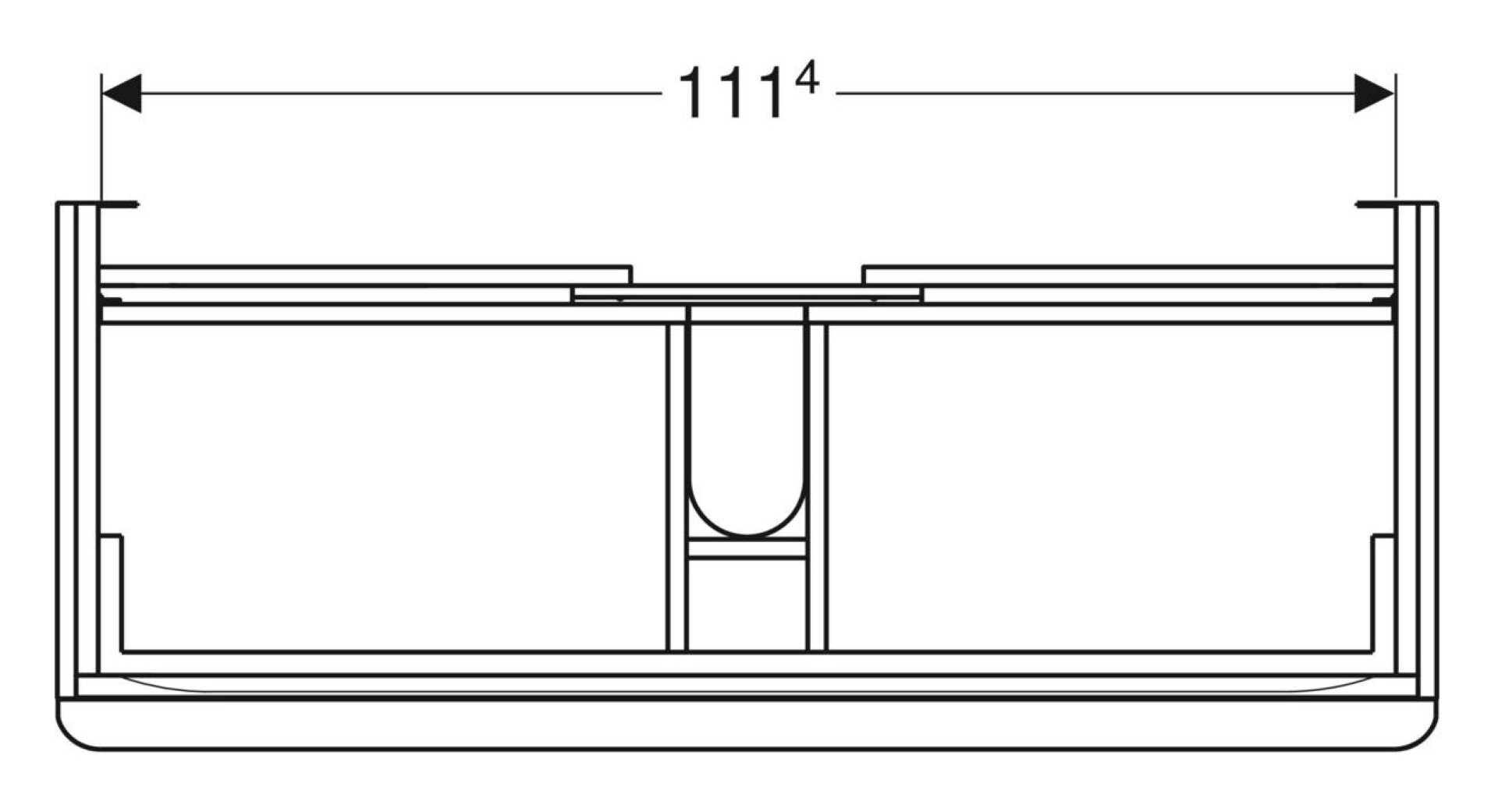 GEBERIT SMYLE SQUARE Waschbeckenunterschrank 118,4 cm breit, Braun dunkel GEBERIT SMYLE SQUARE Waschbeckenunterschrank 118,4 cm breit, Braun dunkel