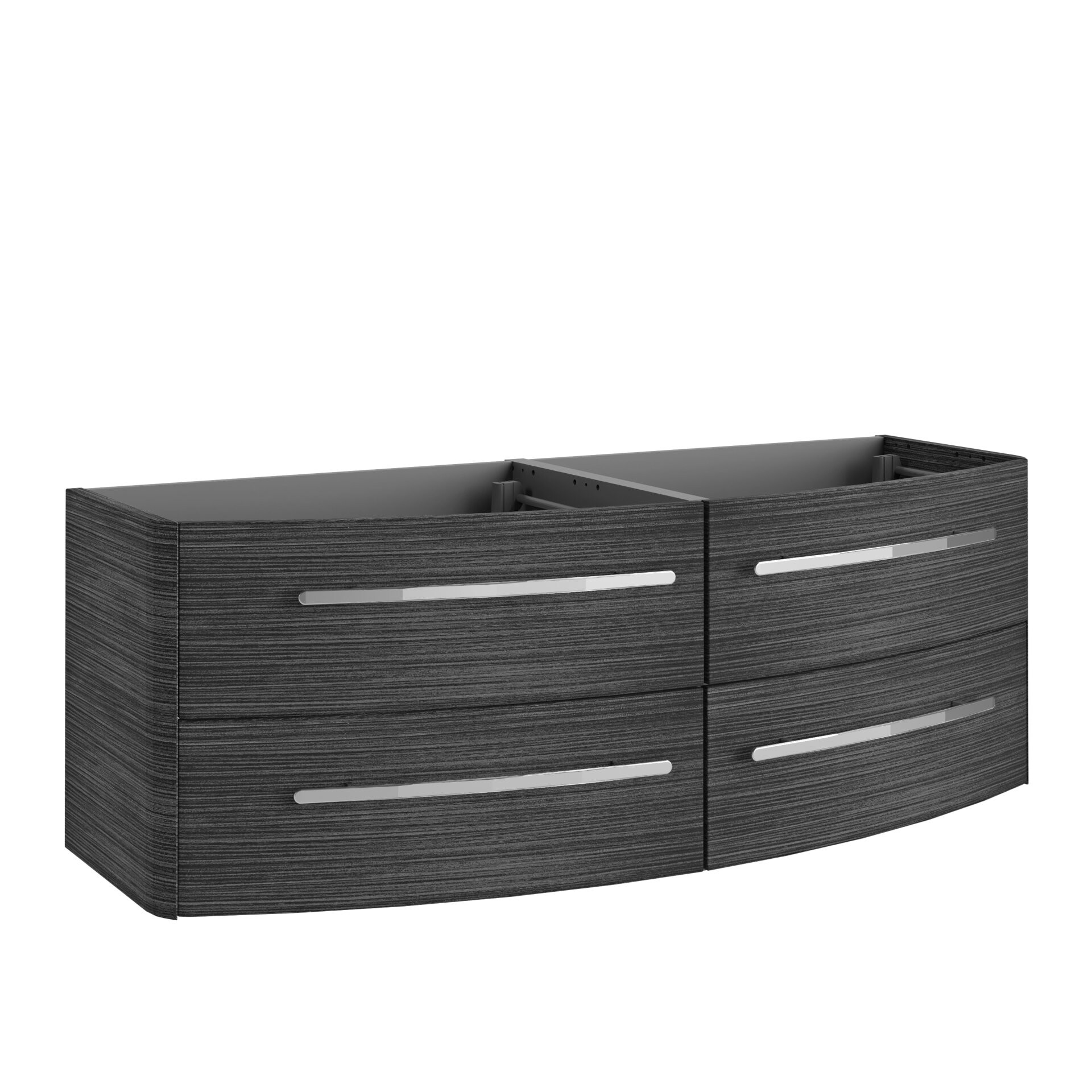 Lanzet Classico Doppel-Waschtischunterschrank 140cm, Schwarz