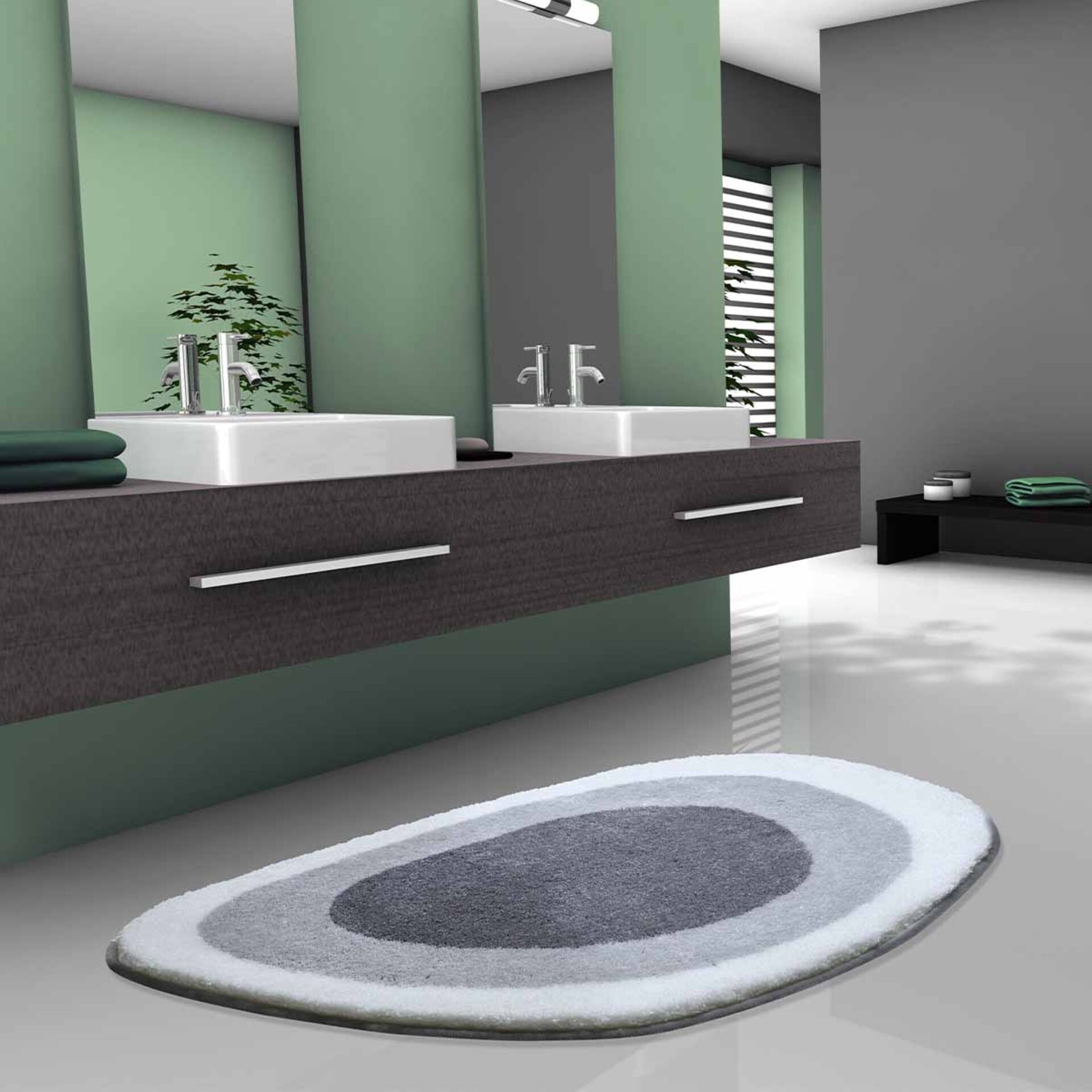 GRUND LAKE Badematte 60 x 90 cm, Grau GRUND LAKE Badematte 60 x 90 cm, Grau
