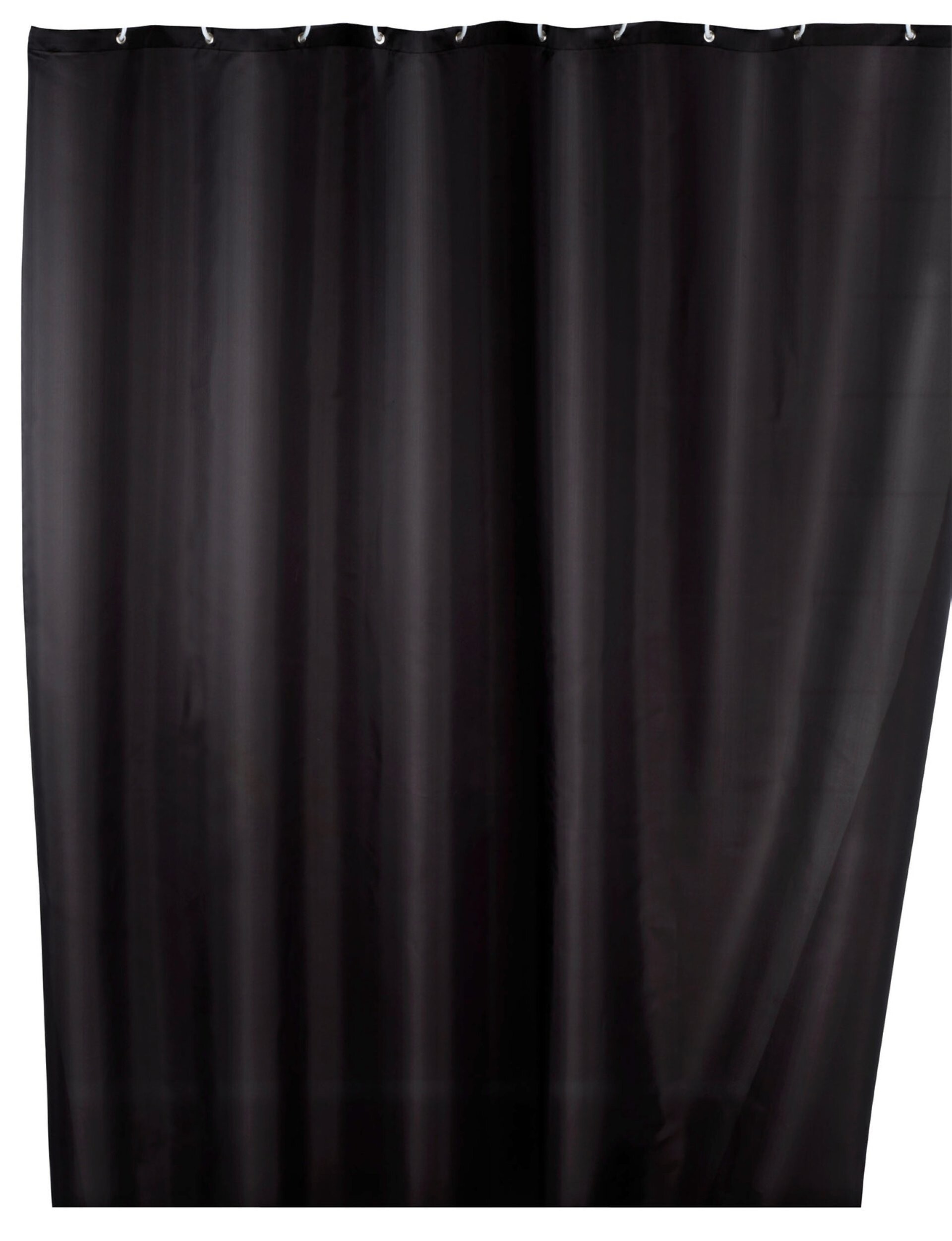 WENKO UNI Duschvorhang 180 x 200 cm, Schwarz, waschbar WENKO UNI Duschvorhang 180 x 200 cm, Schwarz, waschbar