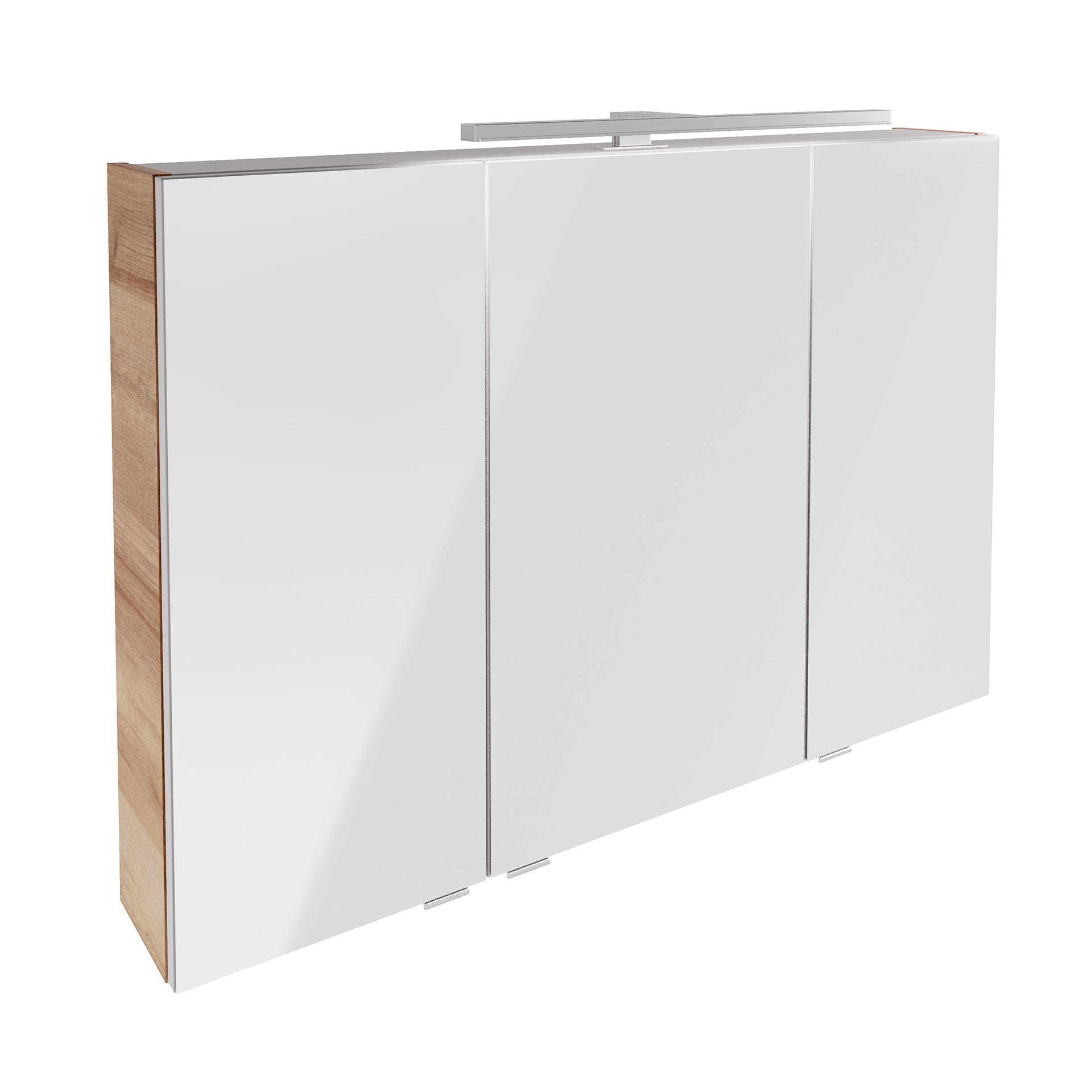 Fackelmann B.BRILLANT LED-Spiegelschrank, 100 cm breit, Braun hell Fackelmann B.BRILLANT LED-Spiegelschrank, 100 cm breit, Braun hell