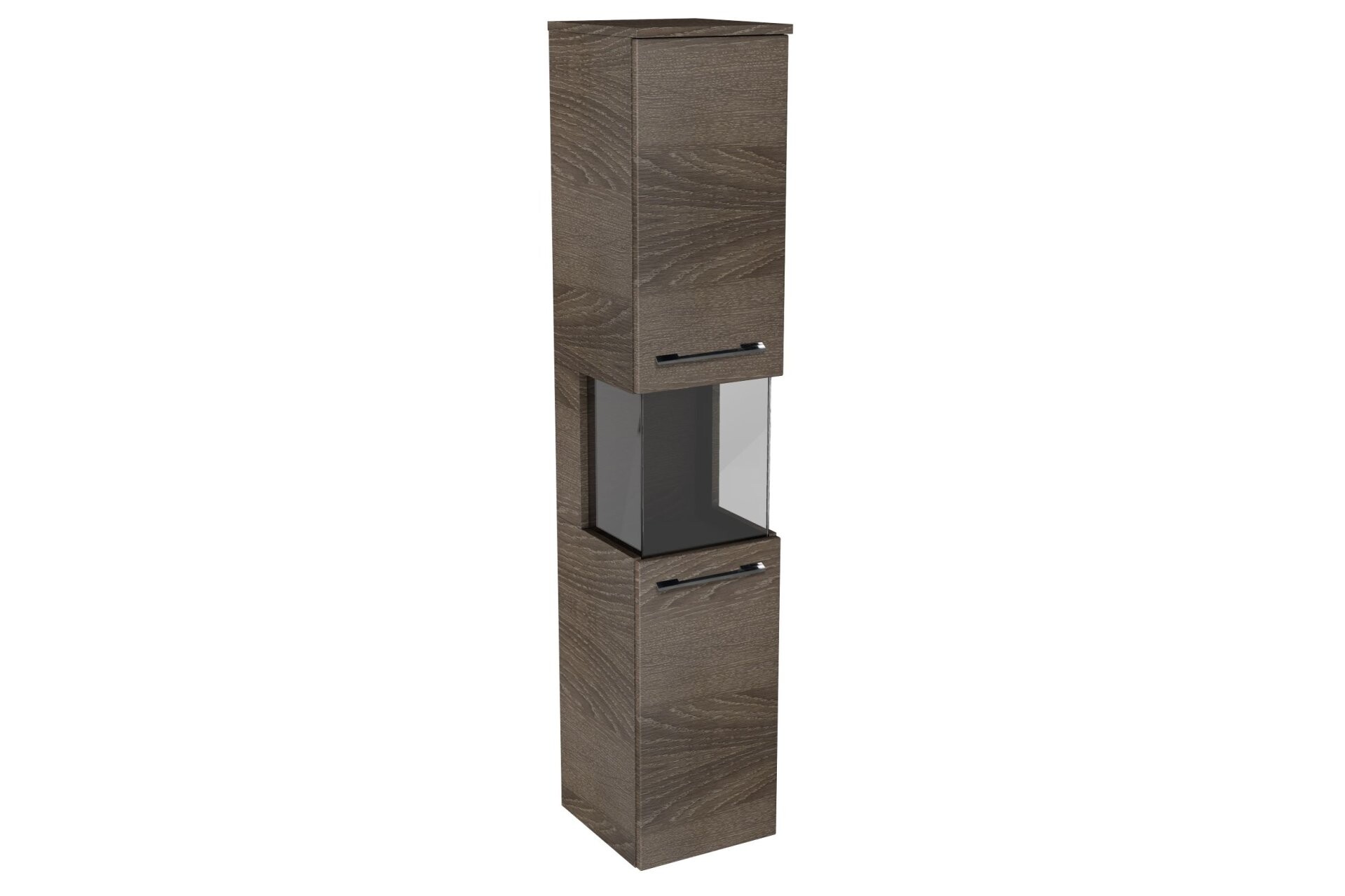 Lanzet Hochschrank Vitrine 30 cm, rechts, Dunkelbraun Lanzet Hochschrank Vitrine 30 cm, rechts, Dunkelbraun