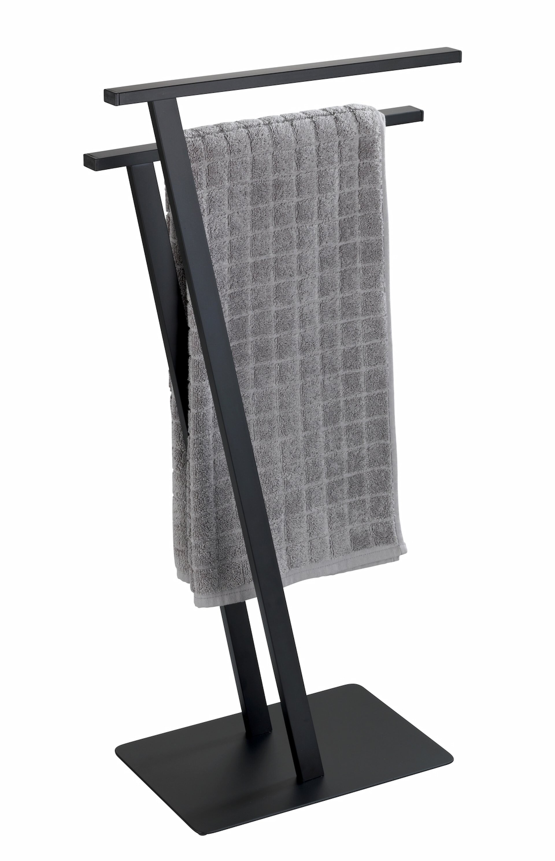 WENKO LIRIO Handtuchhalter, Schwarz matt, stehend WENKO LIRIO Handtuchhalter, Schwarz matt, stehend