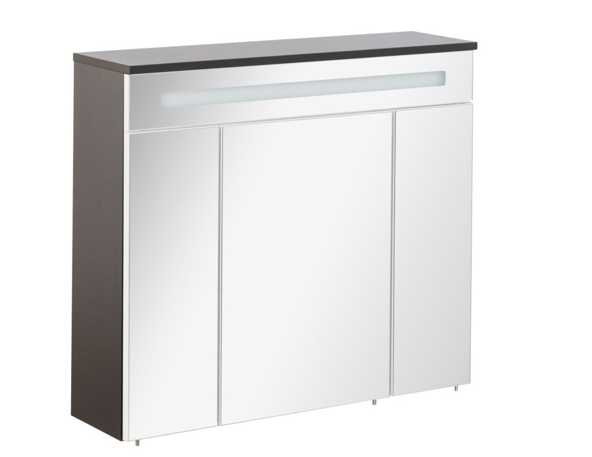 Fackelmann KARA LED Spiegelschrank 80 cm, Anthrazit/Weiß Fackelmann KARA LED Spiegelschrank 80 cm, Anthrazit/Weiß