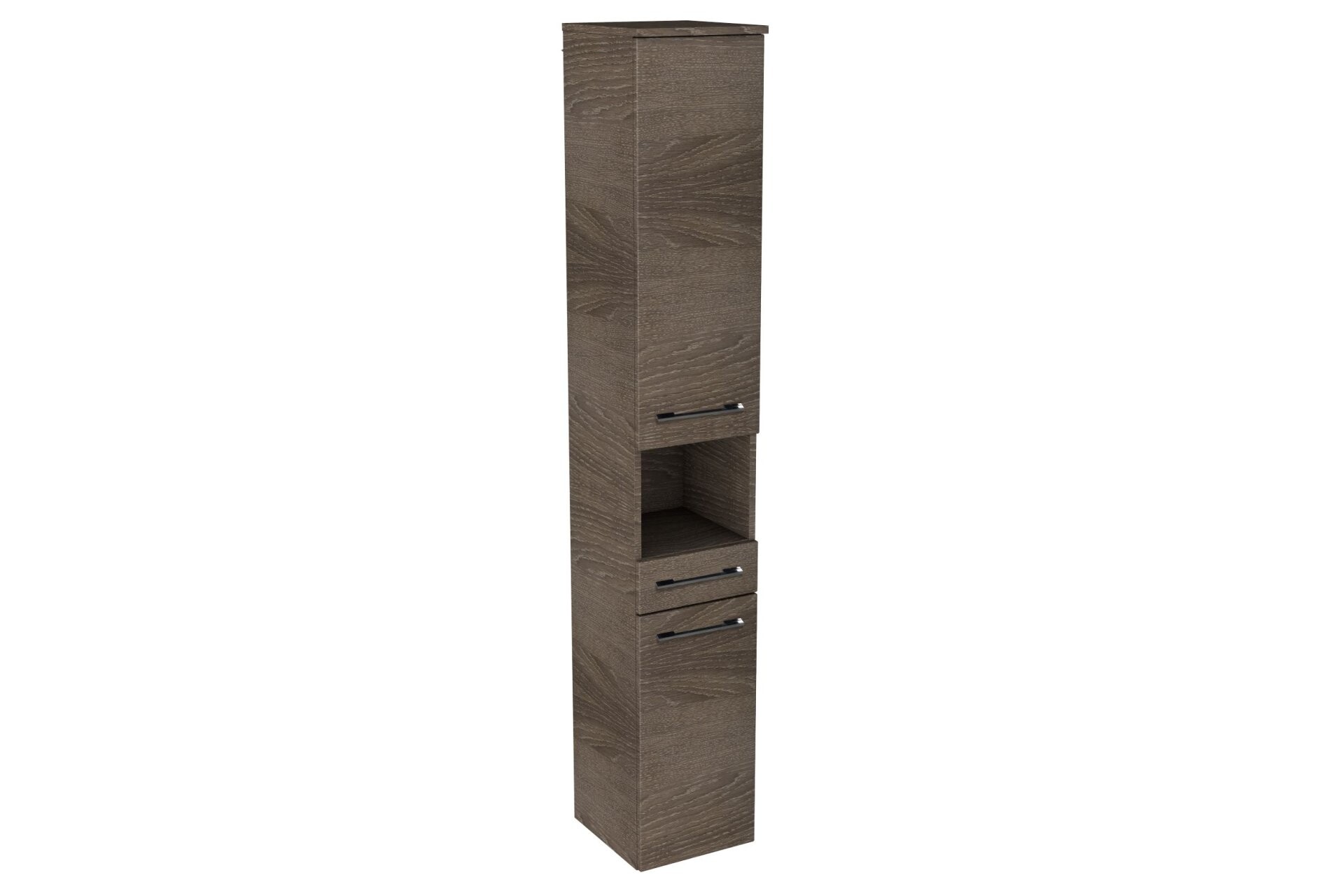 Lanzet Hochschrank mit Nische 30 cm, rechts, Dunkelbraun Lanzet Hochschrank mit Nische 30 cm, rechts, Dunkelbraun