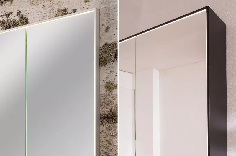 Einbau-Spiegelschrank und klassischer Spiegelschrank Einbau-Spiegelschrank und klassischer Spiegelschrank