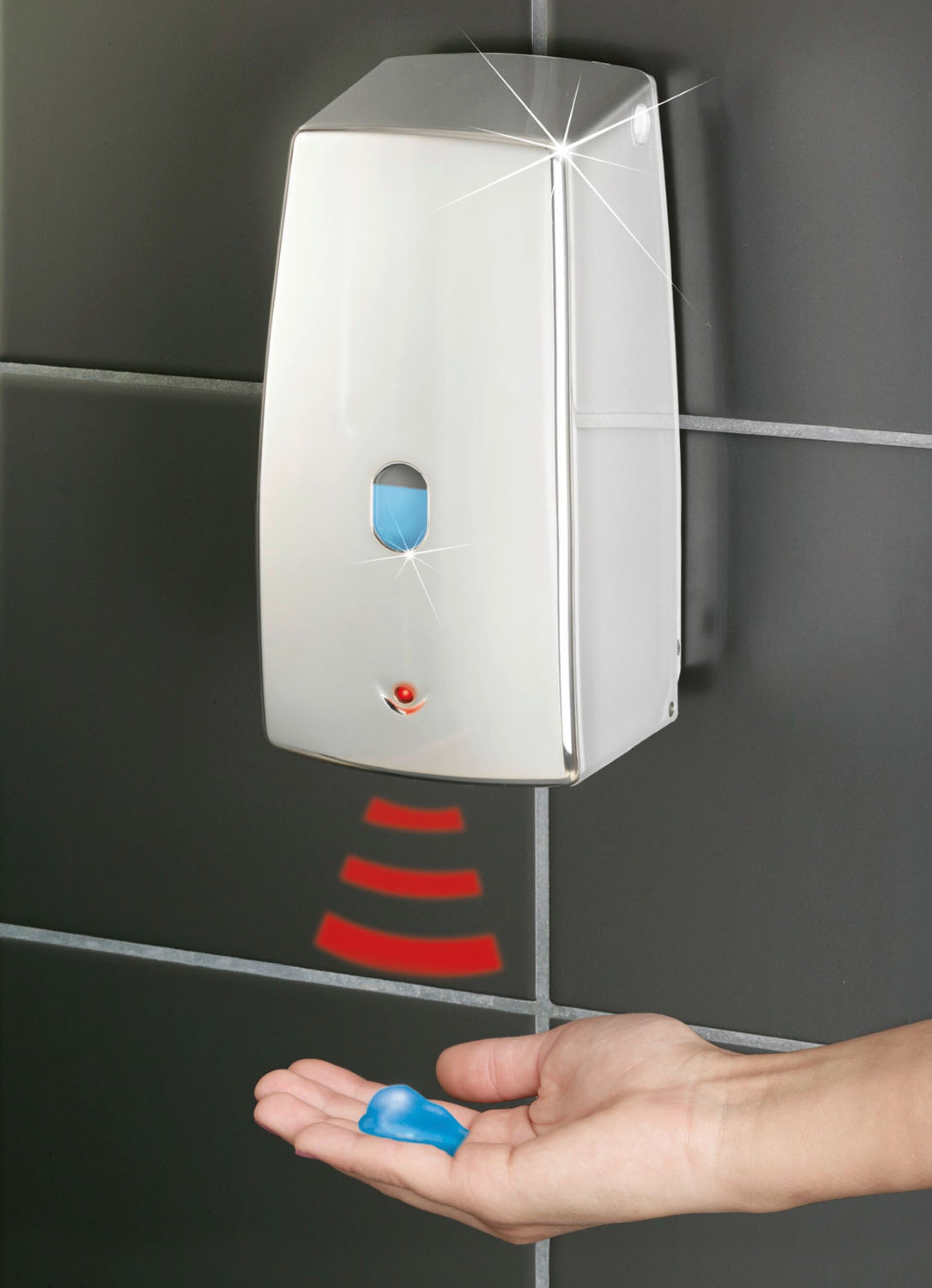 WENKO TREVISO Seifenspender 650 ml, Chrom, Infrarot WENKO TREVISO Seifenspender 650 ml, Chrom, Infrarot