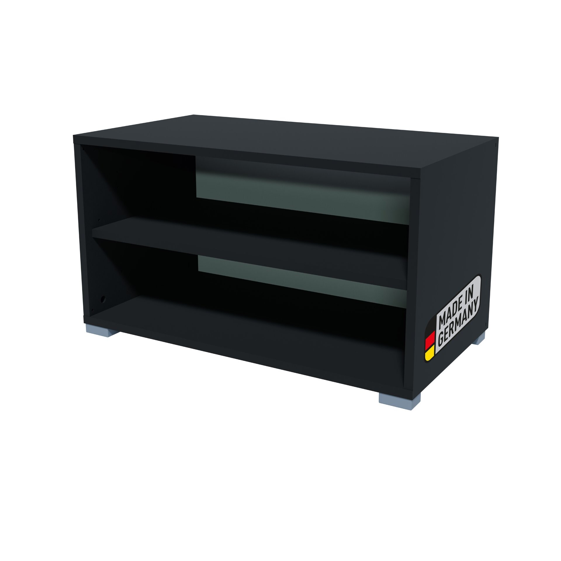 BADEDU VEER Regal 70 cm breit, Anthrazit, 2 Fächer