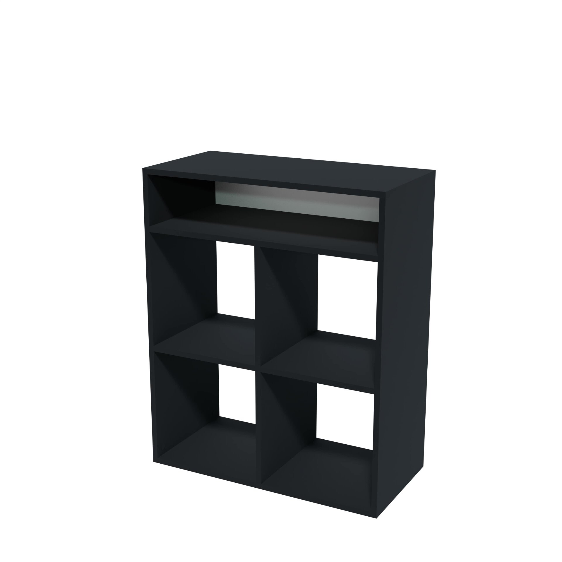 BADEDU WARD Regal 72 cm breit, Anthrazit, 5 Fächer