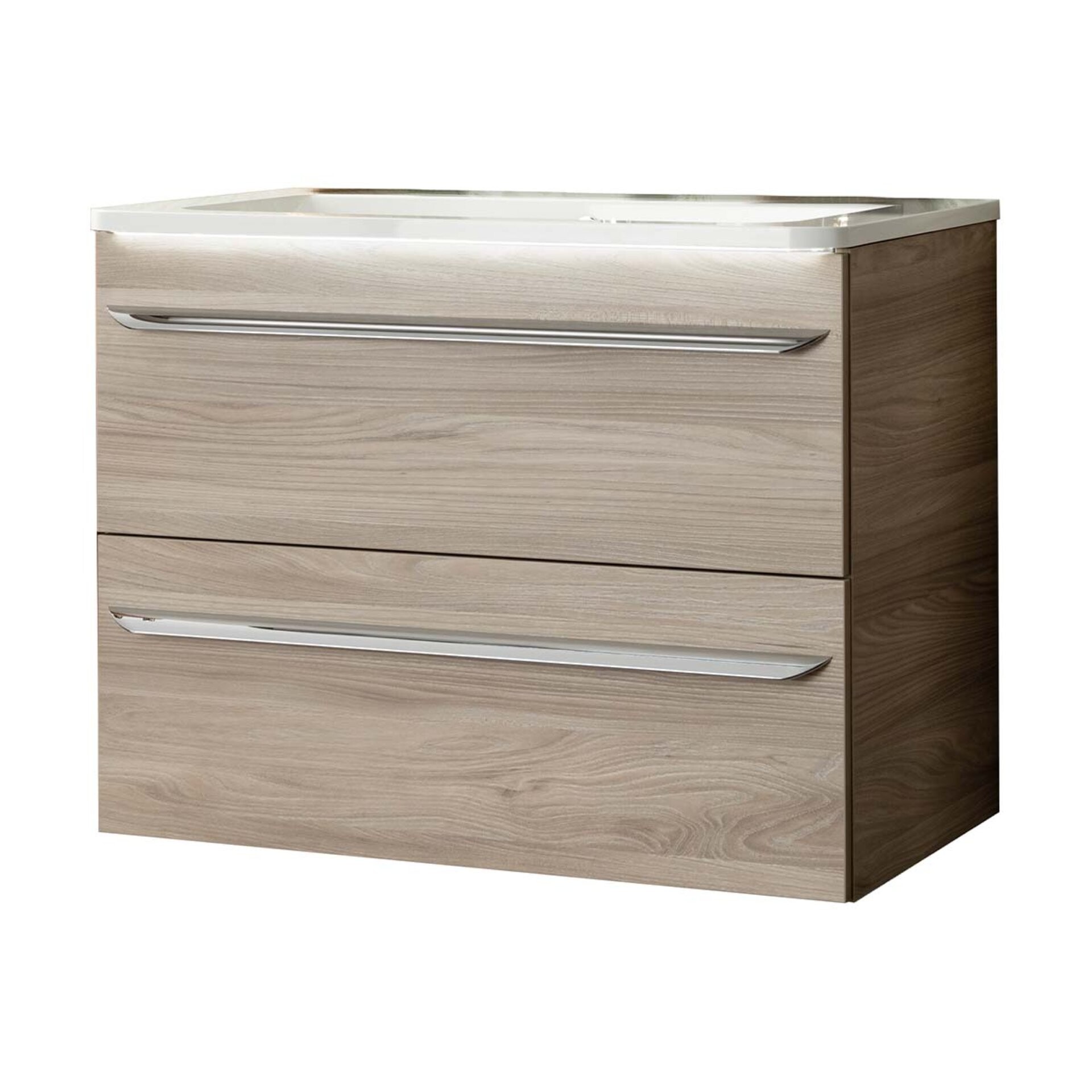 Fackelmann LUXOR Badmöbel Set 2-teilig 80 cm, Braun, Gussmarmor Fackelmann LUXOR Badmöbel Set 2-teilig 80 cm, Braun, Gussmarmor