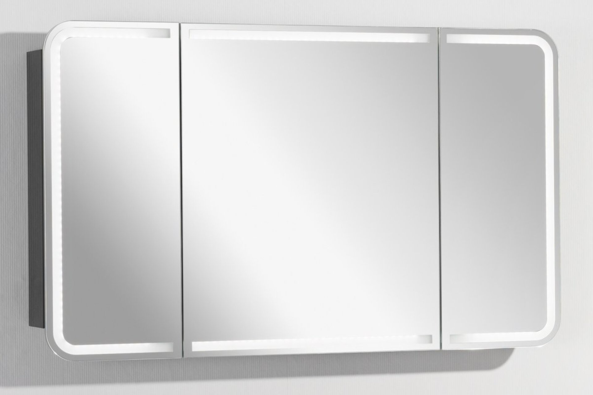 Lanzet M9 Spiegelschrank 120 cm mit umlaufender LED-Beleuchtung, Anthrazit Lanzet M9 Spiegelschrank 120 cm mit umlaufender LED-Beleuchtung, Anthrazit