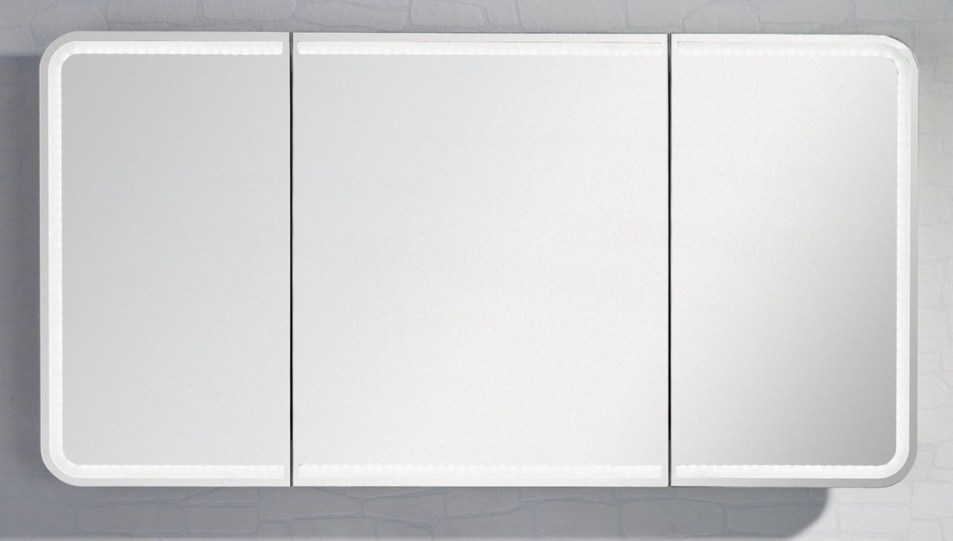 Lanzet M9 Spiegelschrank 120 cm mit umlaufender LED-Beleuchtung, Dunkelbraun Lanzet M9 Spiegelschrank 120 cm mit umlaufender LED-Beleuchtung, Dunkelbraun