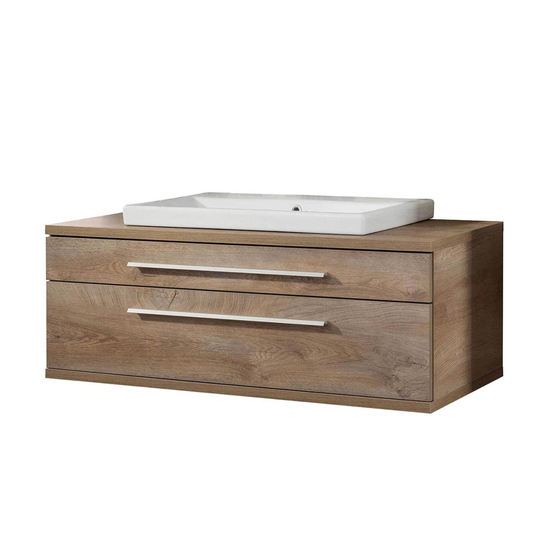 Fackelmann STANFORD Badmöbelset 2-teilig, Keramikbecken, 110 cm, hell braun Fackelmann STANFORD Badmöbelset 2-teilig, Keramikbecken, 110 cm, hell braun