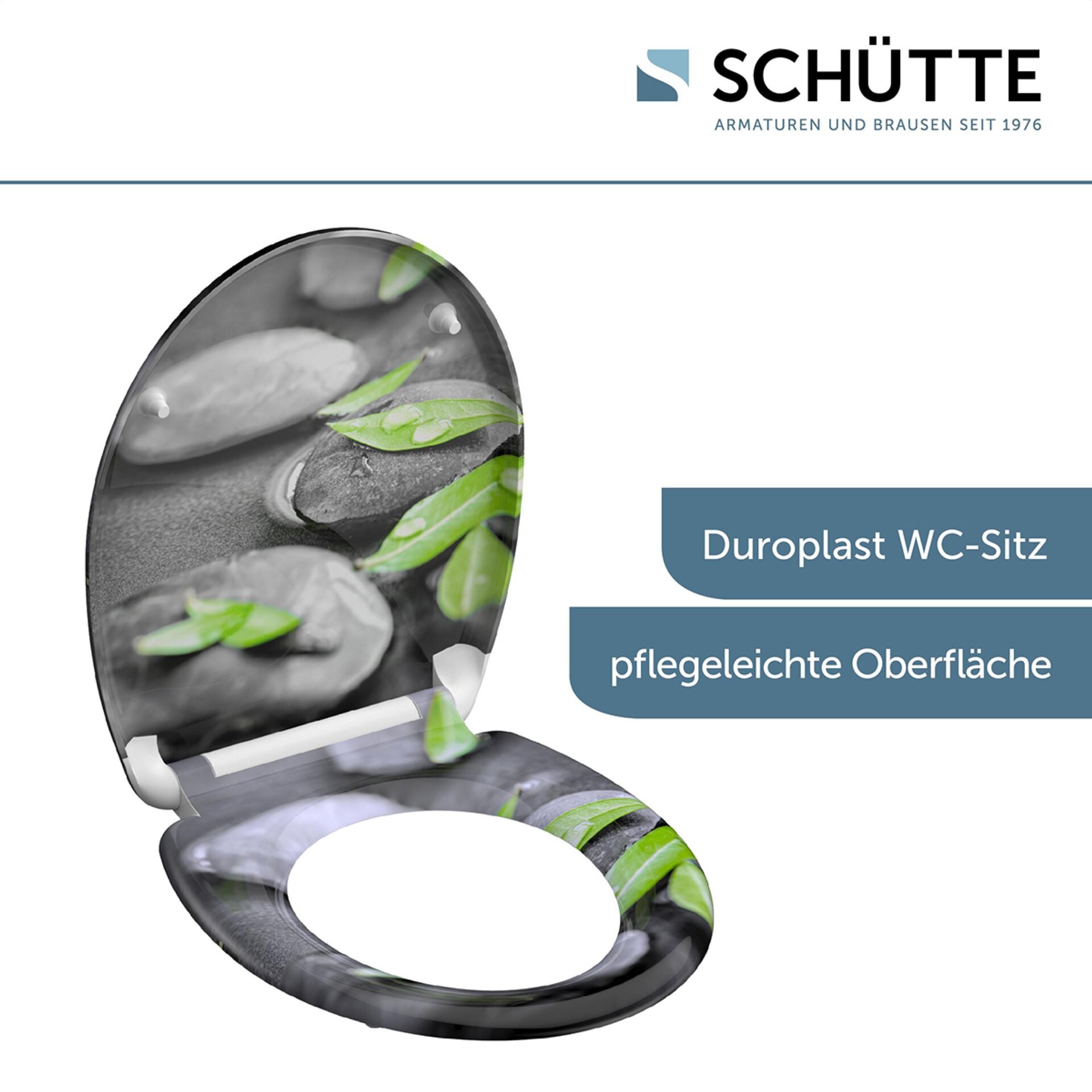 Schütte STONE WC-Sitz, mit Absenkautomatik und Schnellverschluss, Duroplast Schütte STONE WC-Sitz, mit Absenkautomatik und Schnellverschluss, Duroplast