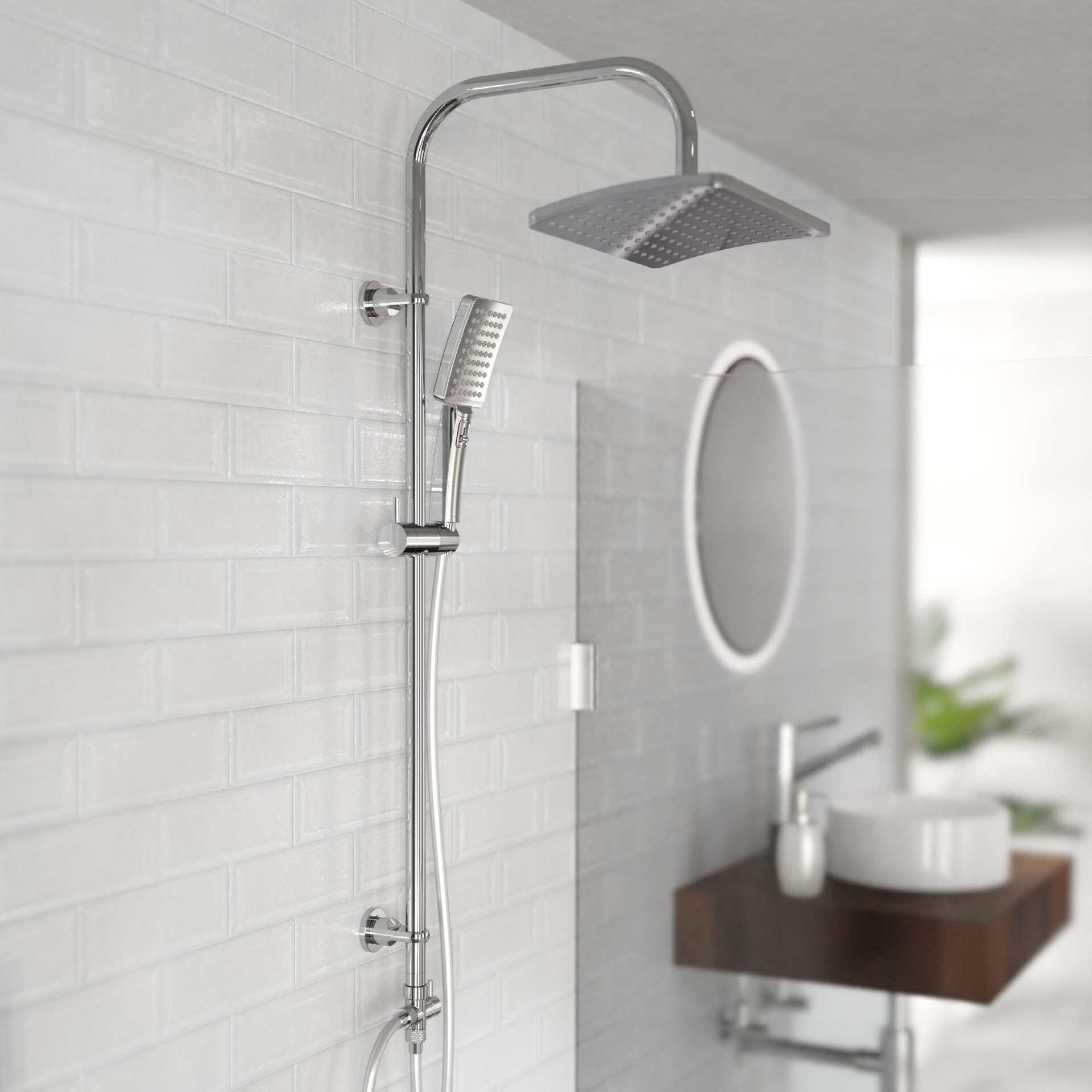 SCHÜTTE MALLORCA Überkopf-Brauseset, Chrom SCHÜTTE MALLORCA Überkopf-Brauseset, Chrom