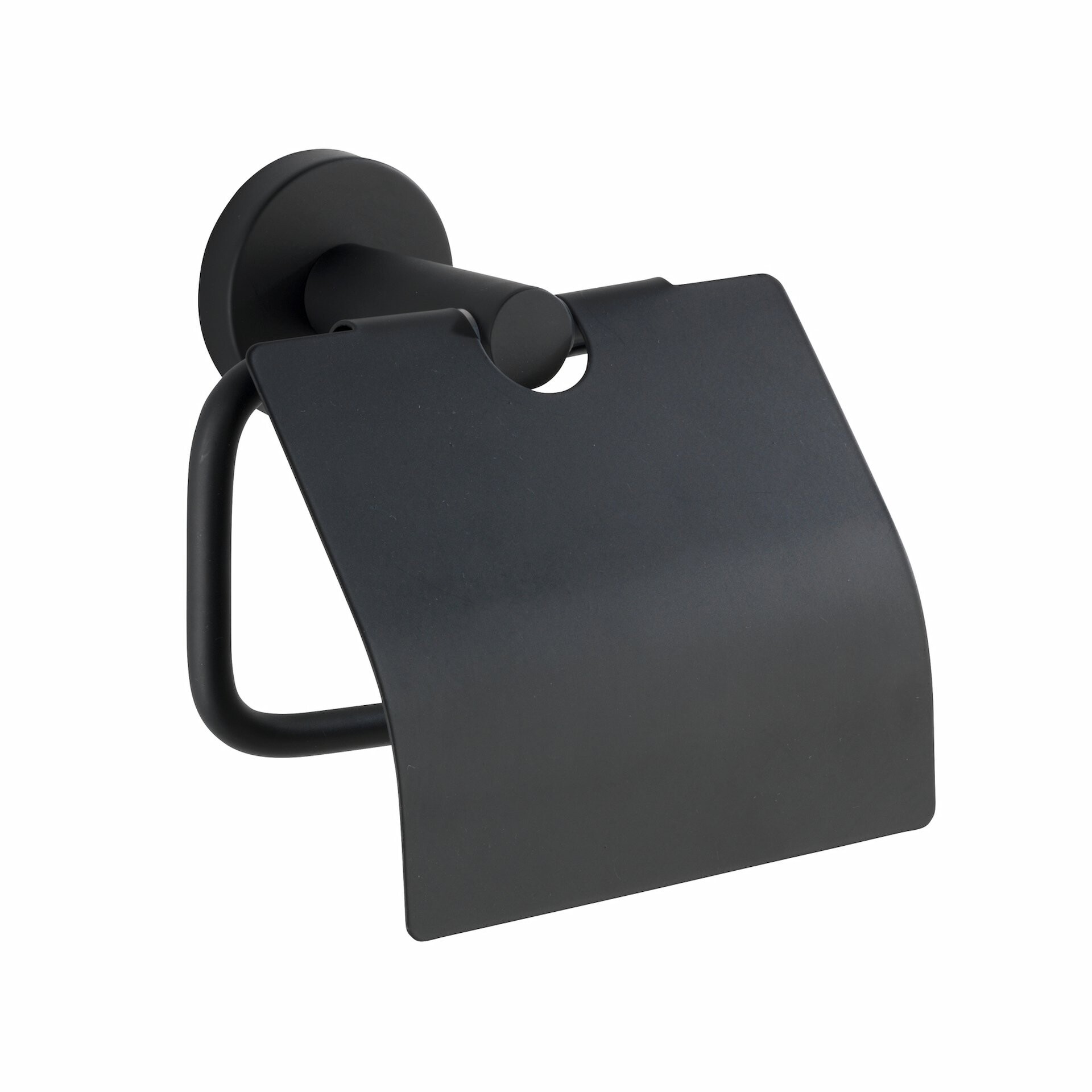 WENKO BOSIO Toilettenpapierhalter, Schwarz matt, Edelstahl rostfrei WENKO BOSIO Toilettenpapierhalter, Schwarz matt, Edelstahl rostfrei