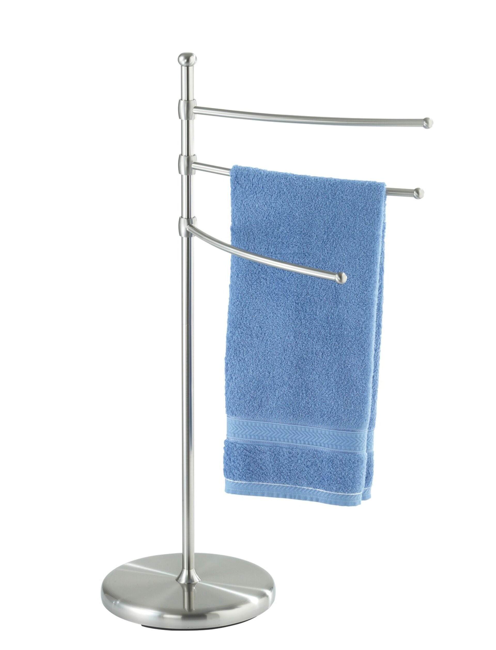 WENKO ADIAMO Handtuchhalter, Silber, mit 3 Armen, stehend