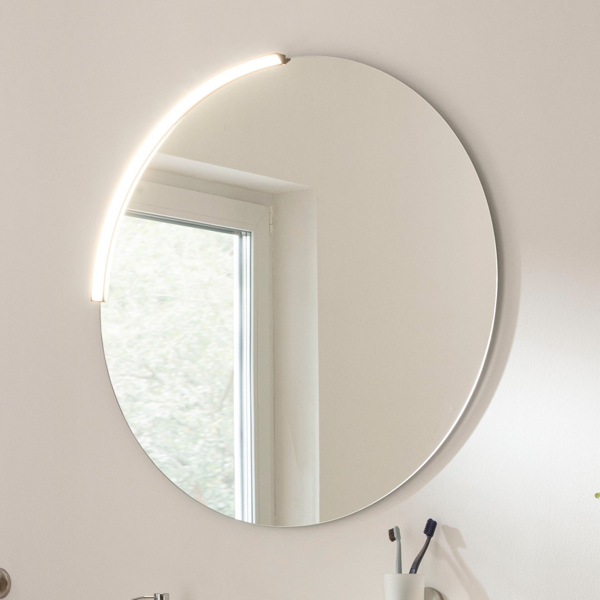 FACKELMANN COMPACT LINE LED Spiegel Ø 80 cm, rund