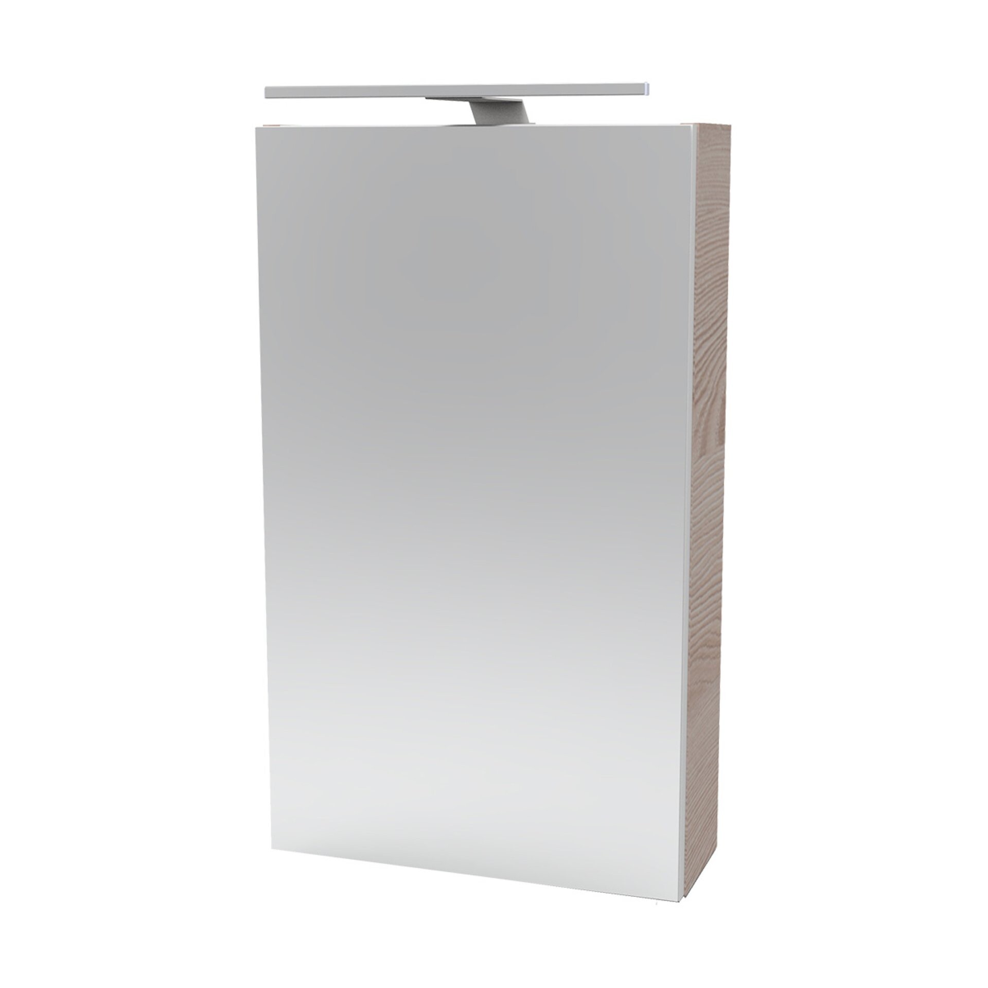 Fackelmann SBC B.CLEVER Gäste-WC Spiegelschrank 40 cm, Braun hell, rechts Fackelmann SBC B.CLEVER Gäste-WC Spiegelschrank 40 cm, Braun hell, rechts