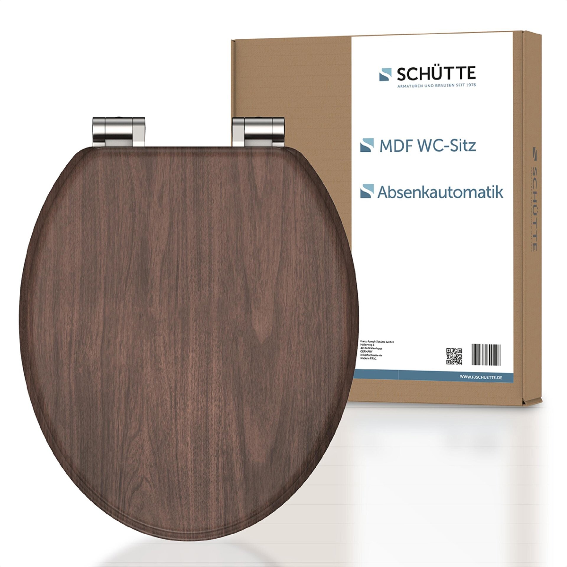 Schütte DARK WOOD WC-Sitz, mit Absenkautomatik