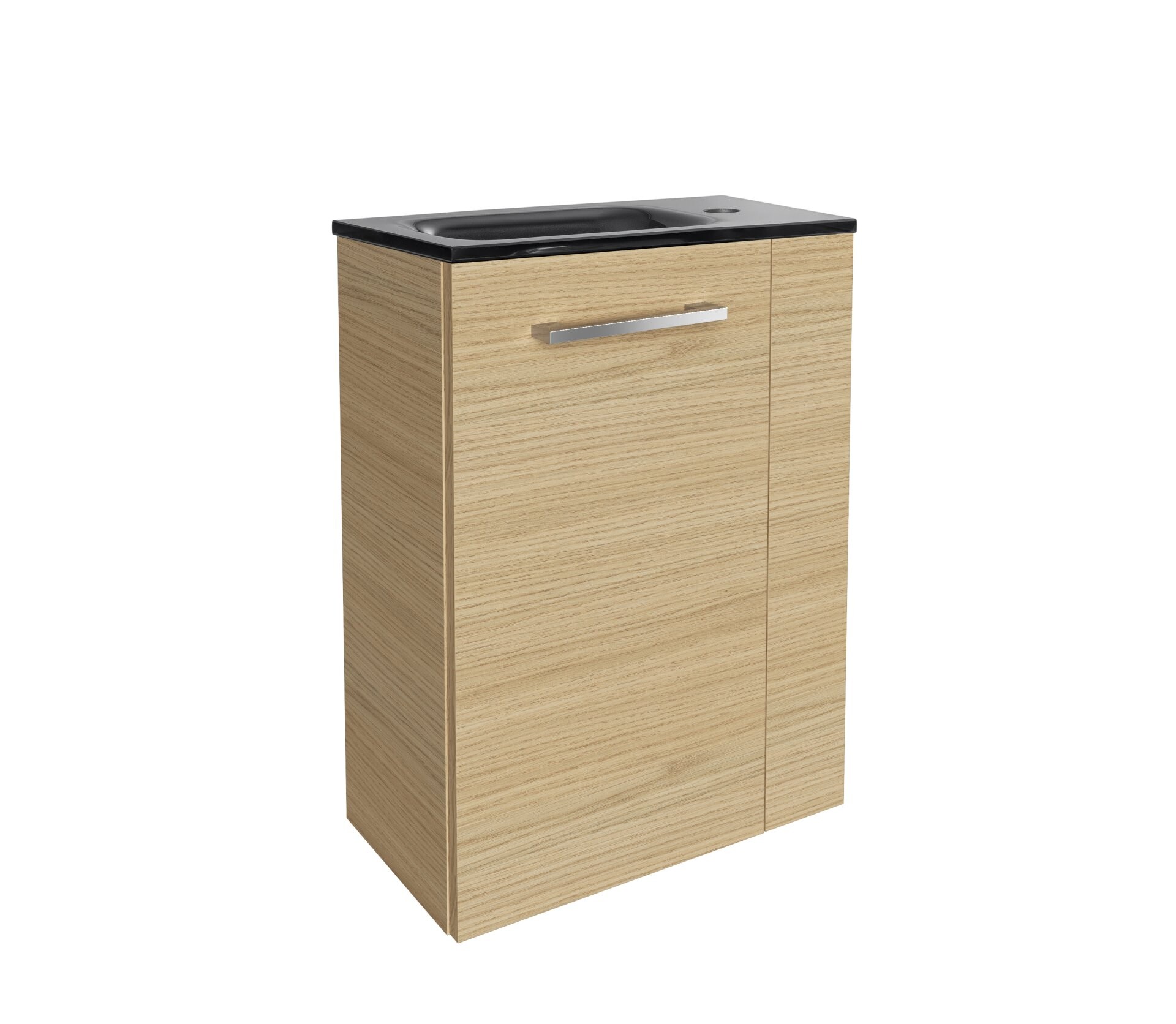 Fackelmann SBC B. STYLE Gäste WC Set 2-teilig 45 cm, Braun hell, links, Glas Anthrazit Fackelmann SBC B. STYLE Gäste WC Set 2-teilig 45 cm, Braun hell, links, Glas Anthrazit