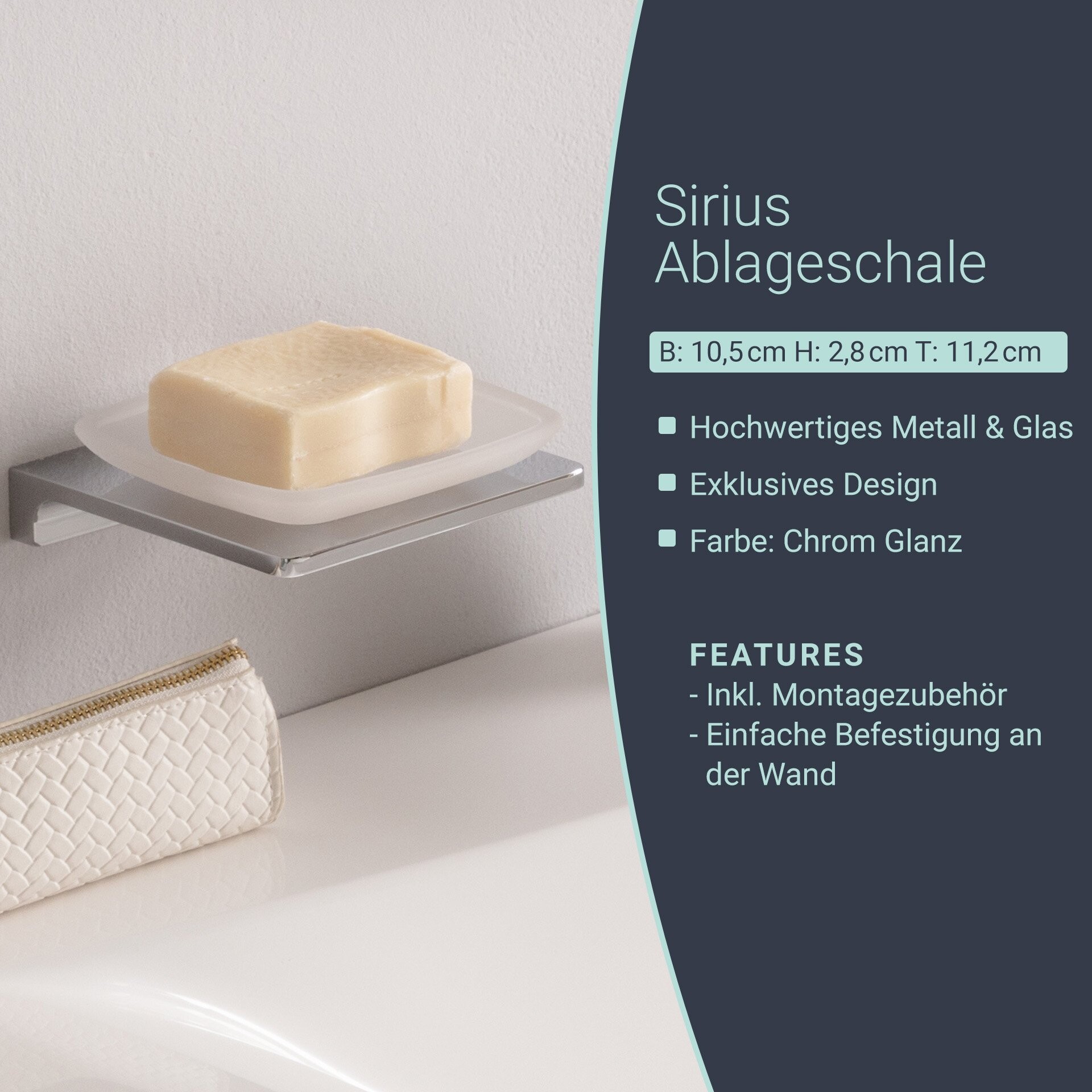 BadeDu SIRIUS Ablageschale Chrom BadeDu SIRIUS Ablageschale Chrom