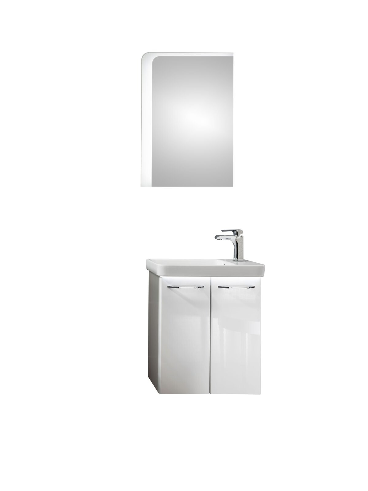 Fackelmann MILANO Gäste-WC Set 55 cm, Weiß, 5-teilig