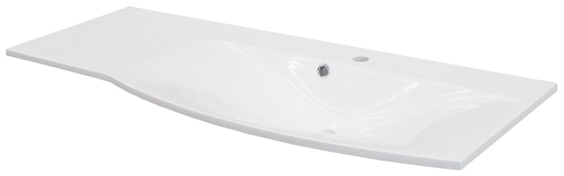Fackelmann LUGANO Waschbecken 115 cm aus Gussmarmor, Ablage links Fackelmann LUGANO Waschbecken 115 cm aus Gussmarmor, Ablage links