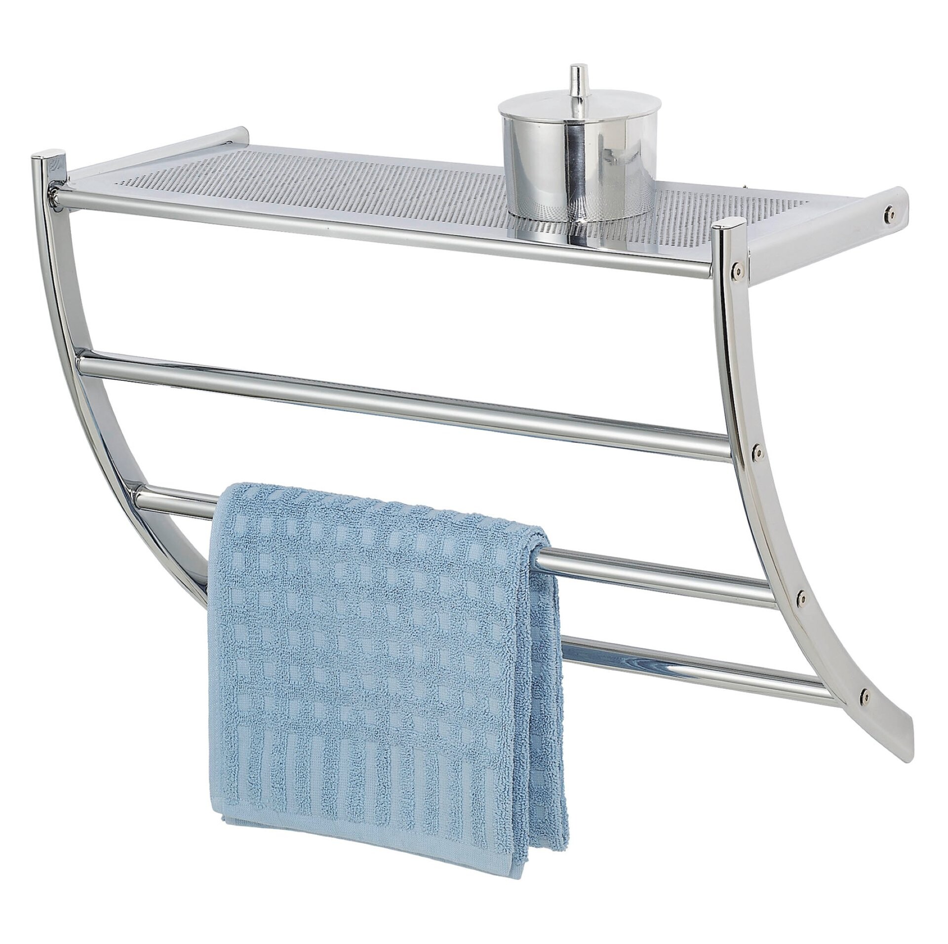 WENKO PESCARA Badregal, Chrom, mit Handtuchhalter WENKO PESCARA Badregal, Chrom, mit Handtuchhalter
