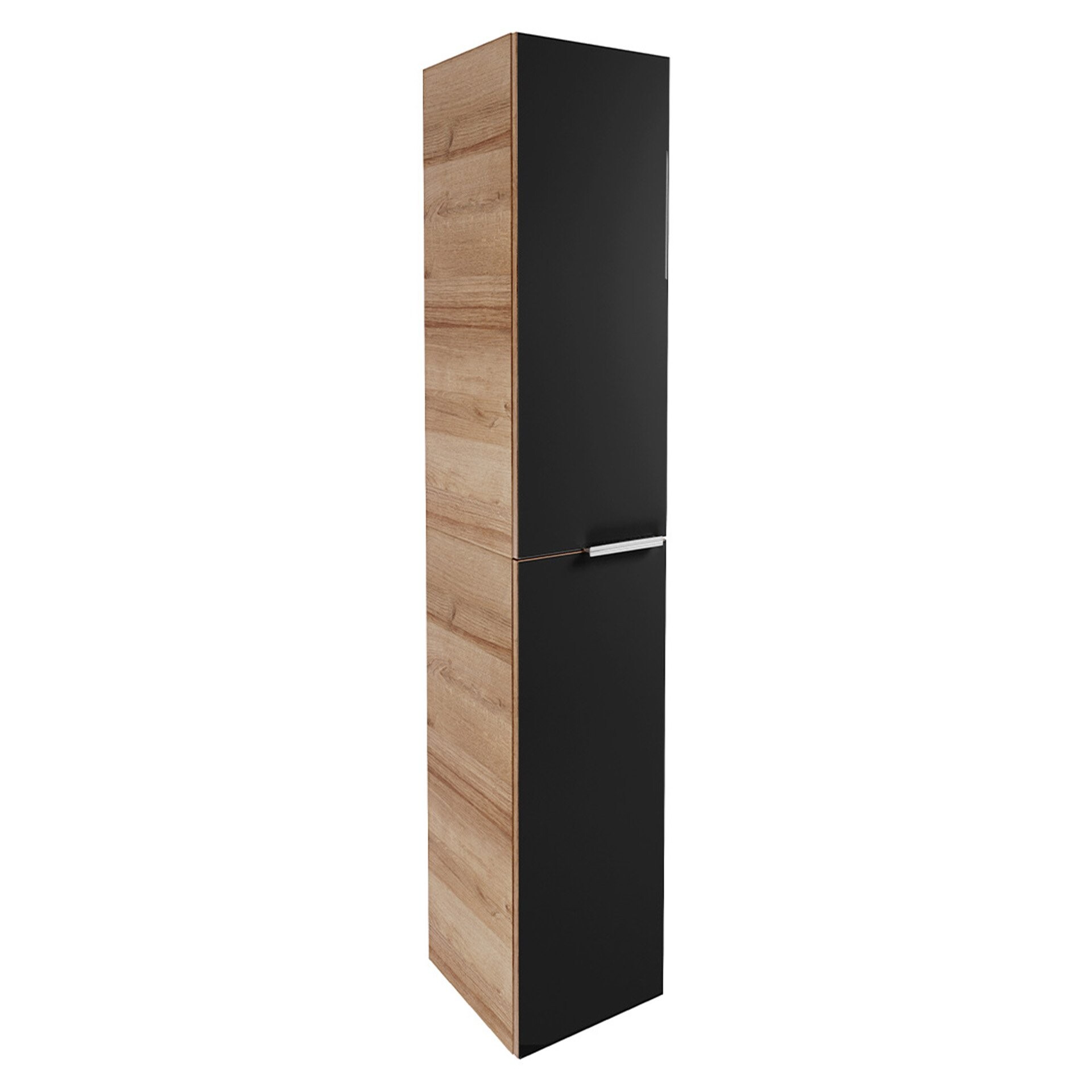 Fackelmann B.BRILLANT Hochschrank, 30 cm breit, Anthrazit Glas/Braun hell Fackelmann B.BRILLANT Hochschrank, 30 cm breit, Anthrazit Glas/Braun hell