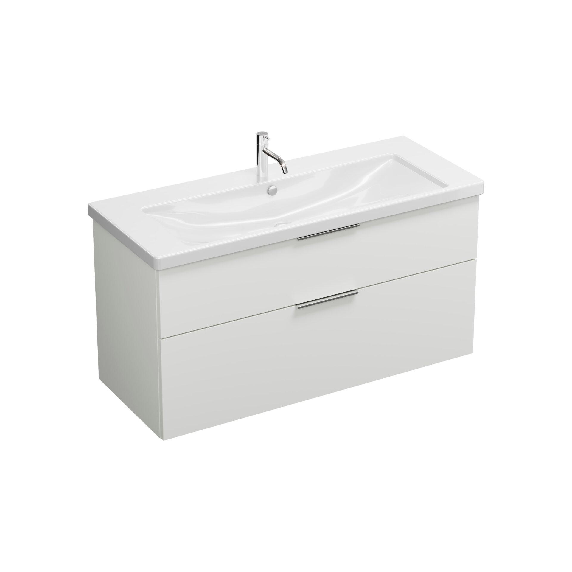 Burgbad EQIO Waschbecken mit Unterschrank 123 cm breit, Weiß Hochglanz, Waschbecken Keramik Weiß Burgbad EQIO Waschbecken mit Unterschrank 123 cm breit, Weiß Hochglanz, Waschbecken Keramik Weiß