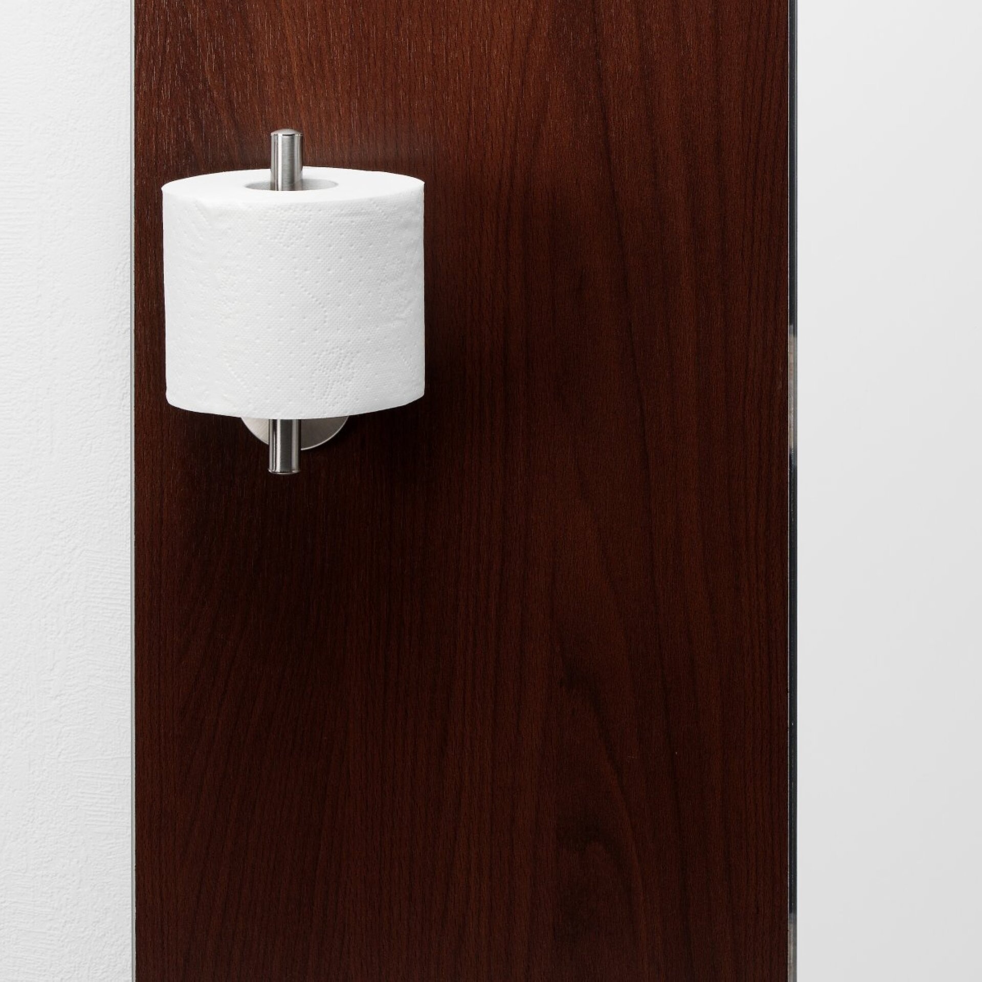 Fackelmann FUSION Toilettenpapierhalter + Bevorrater, Edelstahloptik Fackelmann FUSION Toilettenpapierhalter + Bevorrater, Edelstahloptik